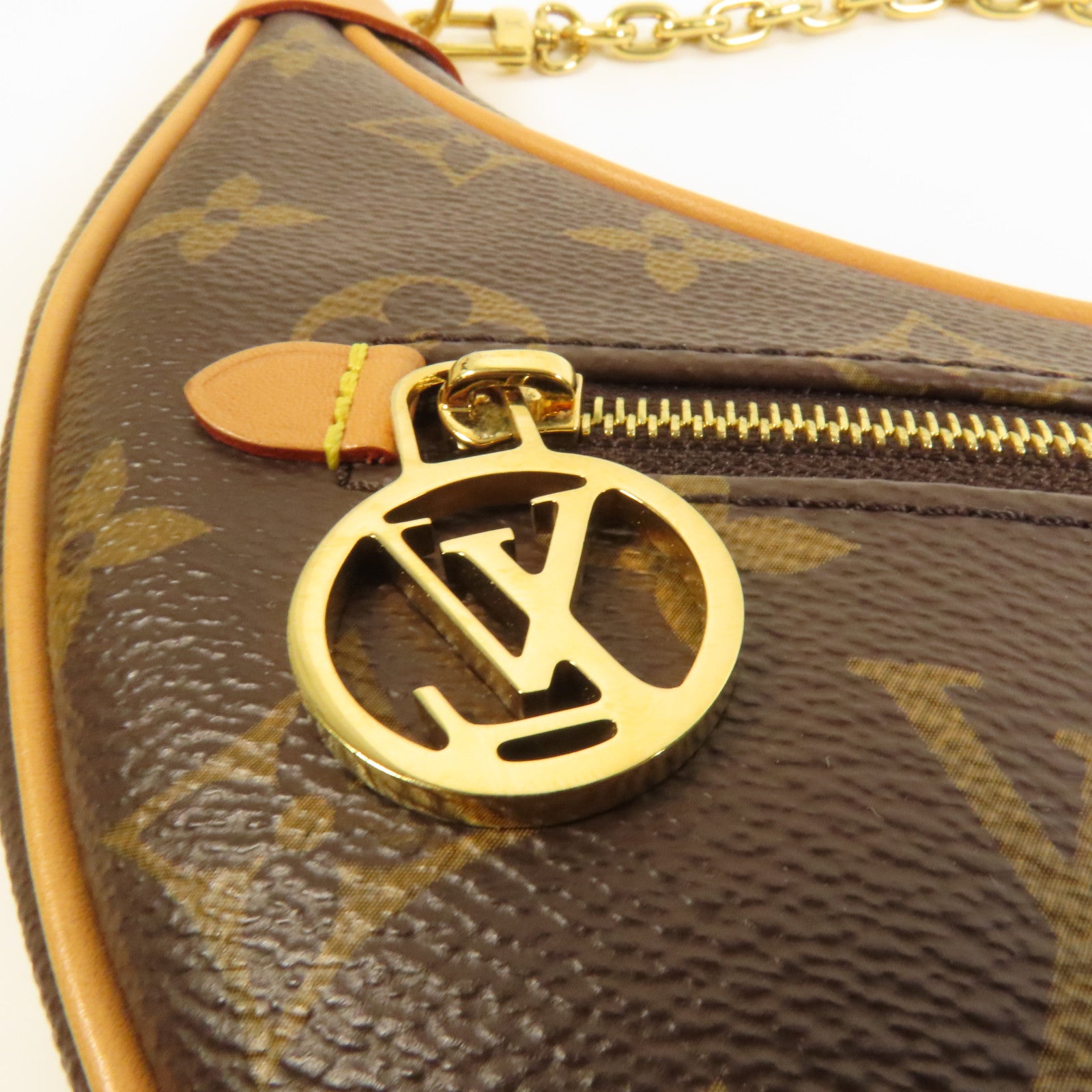 LOUIS VUITTON Monogram Loop金扣肩背袋棕色