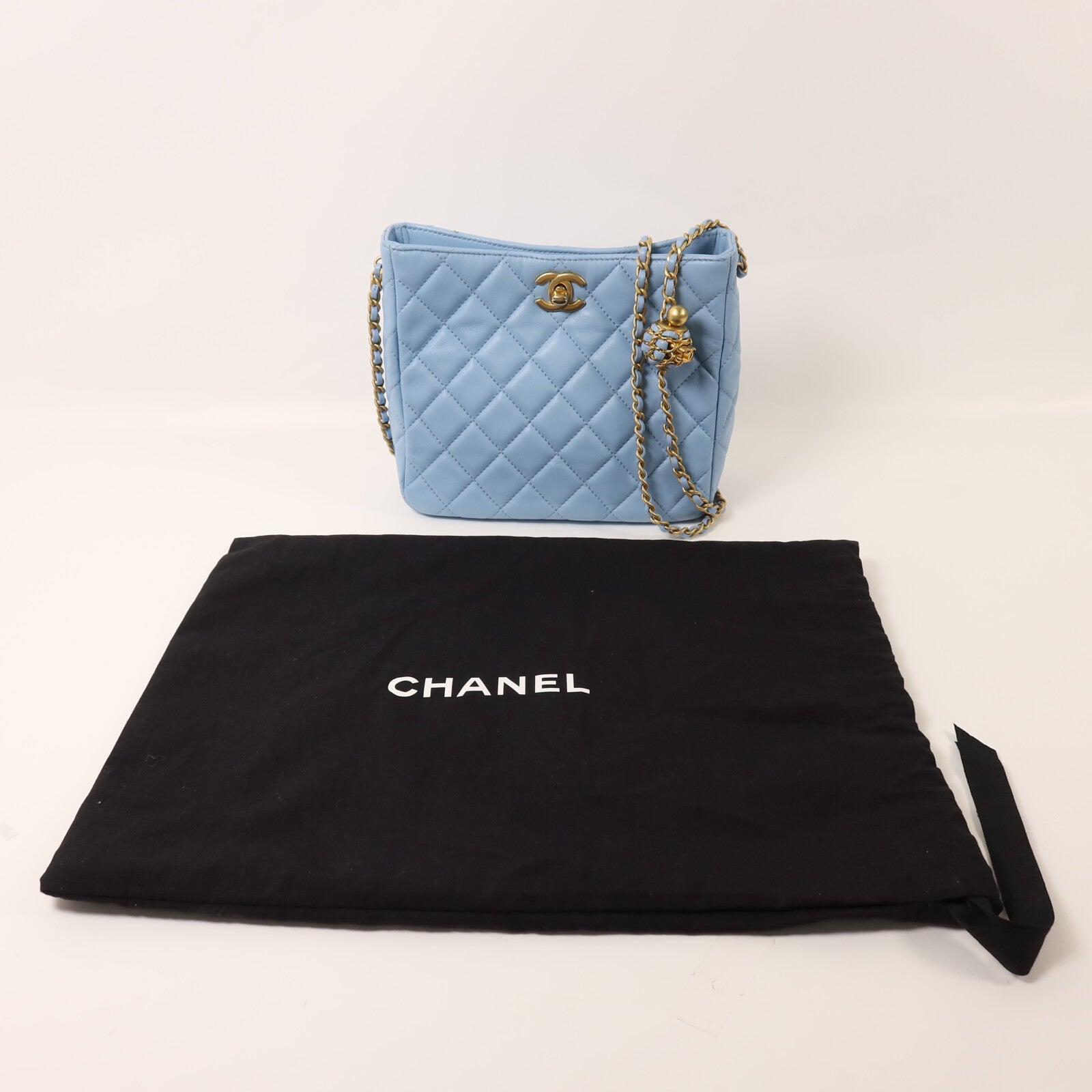 CHANEL 【激減優惠】羊皮皮革Chain Shoulder金扣鏈帶肩背袋