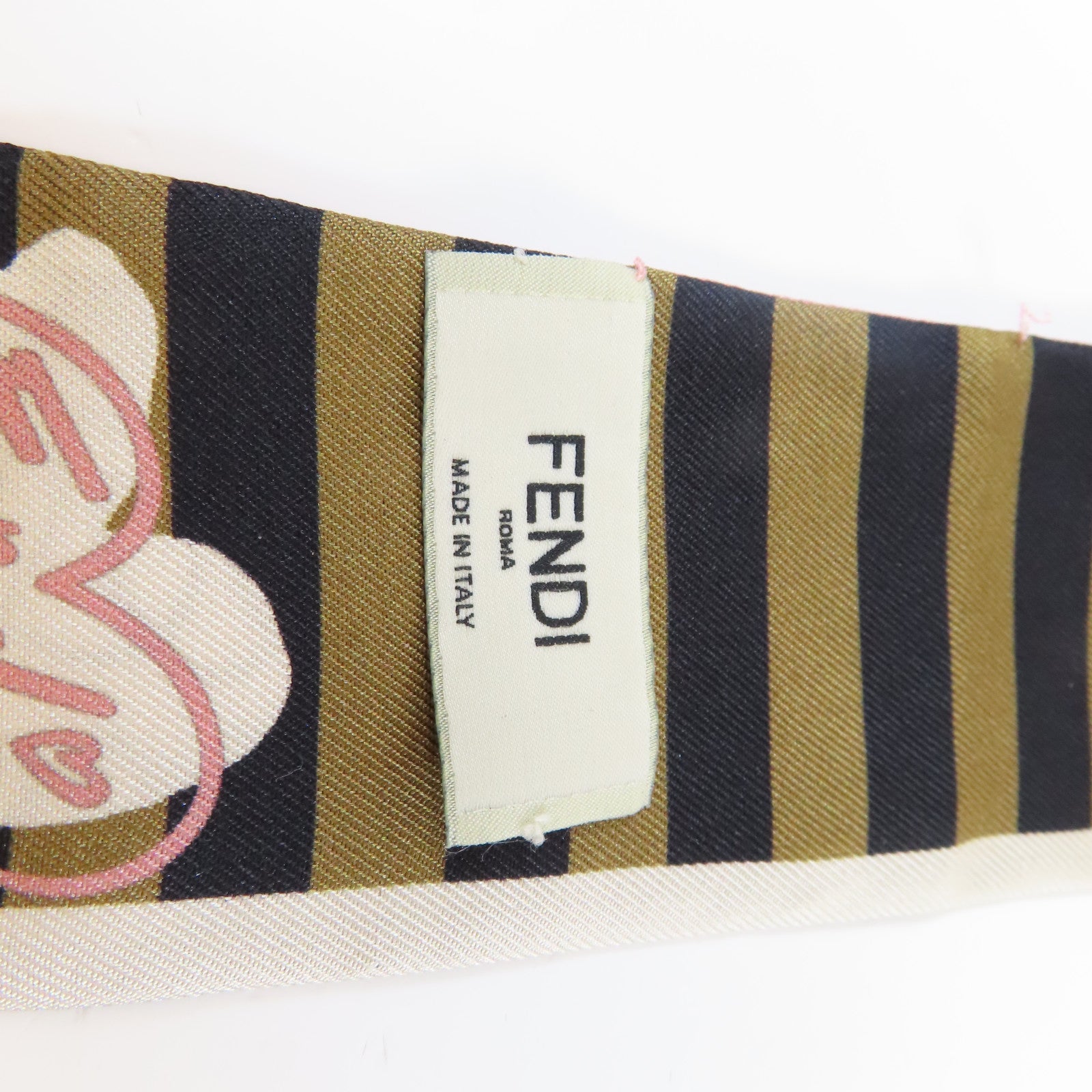 FENDI 【激減優惠】絲質Scarf絲巾粉紅色/黑色/啡色