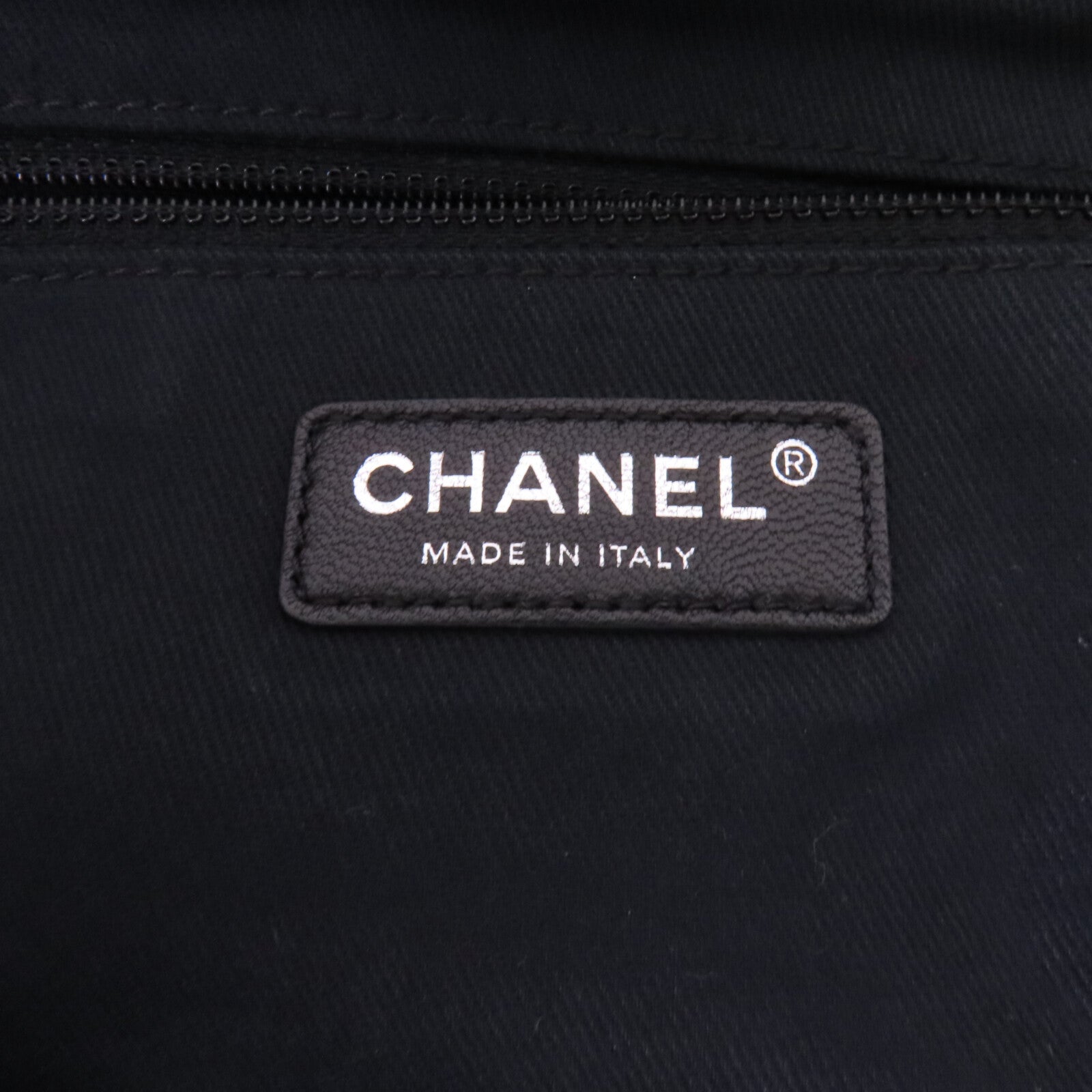 CHANEL 帆布Small Deauville Tote Bag銀扣鏈帶肩背袋