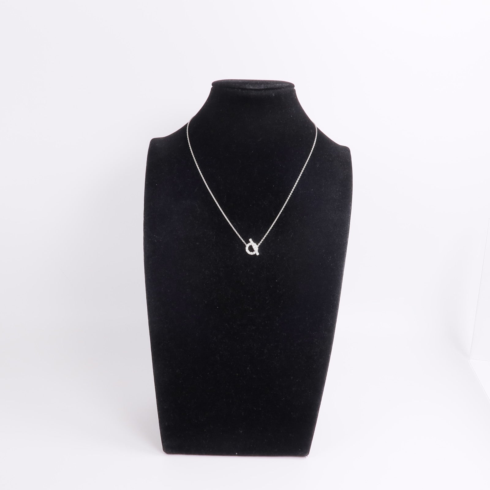 HERMES 18K白金Finesse Pendant鑽石項鍊