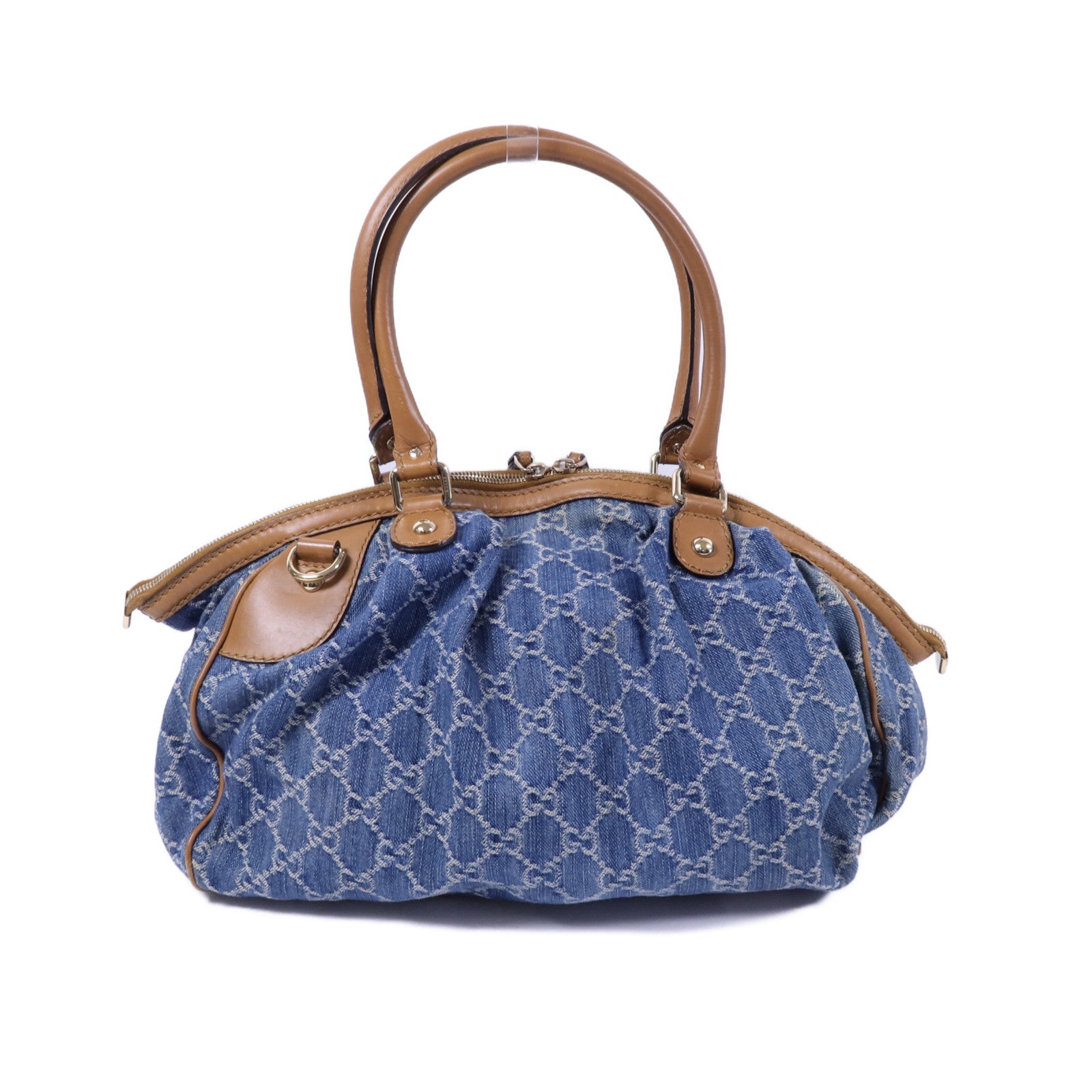 GUCCI 牛仔布Sukey金扣手挽肩背兩用袋