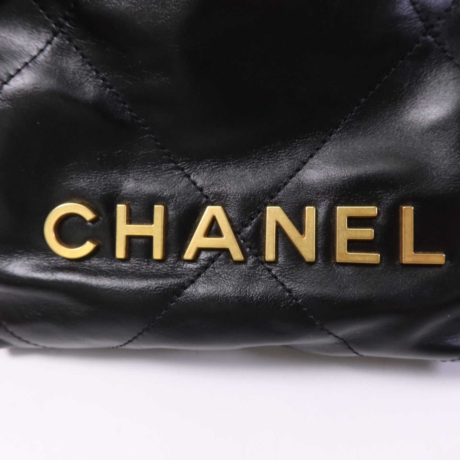 CHANEL 牛皮皮革C22 Mini金扣鏈帶手挽肩背兩用袋