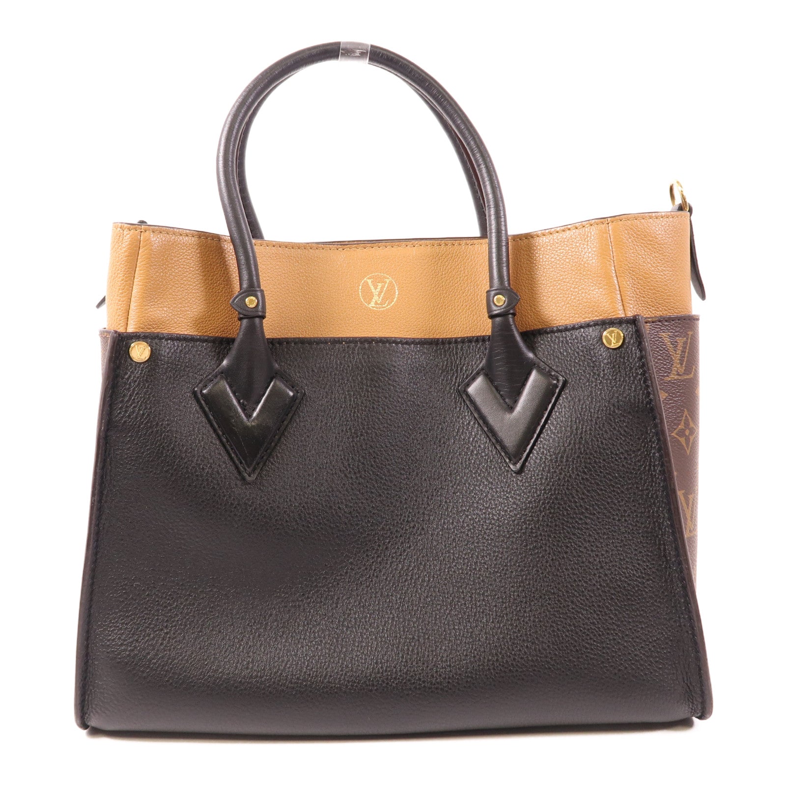 LOUIS VUITTON 【激減優惠】Monogram/牛皮皮革On My Side MM金扣手挽肩背兩用袋