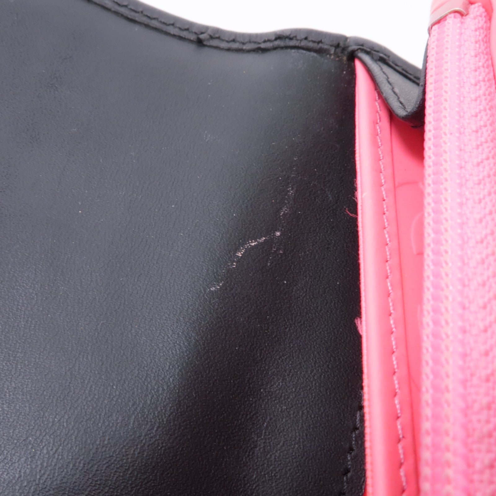 CHANEL 【激減優惠】牛皮皮革Cambon Compact Long Wallet銀扣長錢包