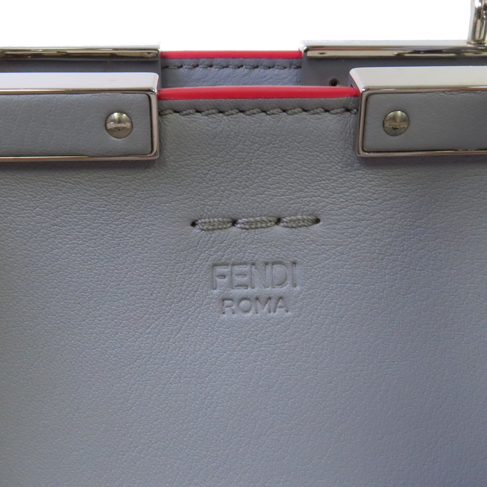 FENDI 牛皮皮革3 Jours 2Way Shoulder Bag銀扣手挽肩背兩用袋灰色/紅色/黃色/綠色