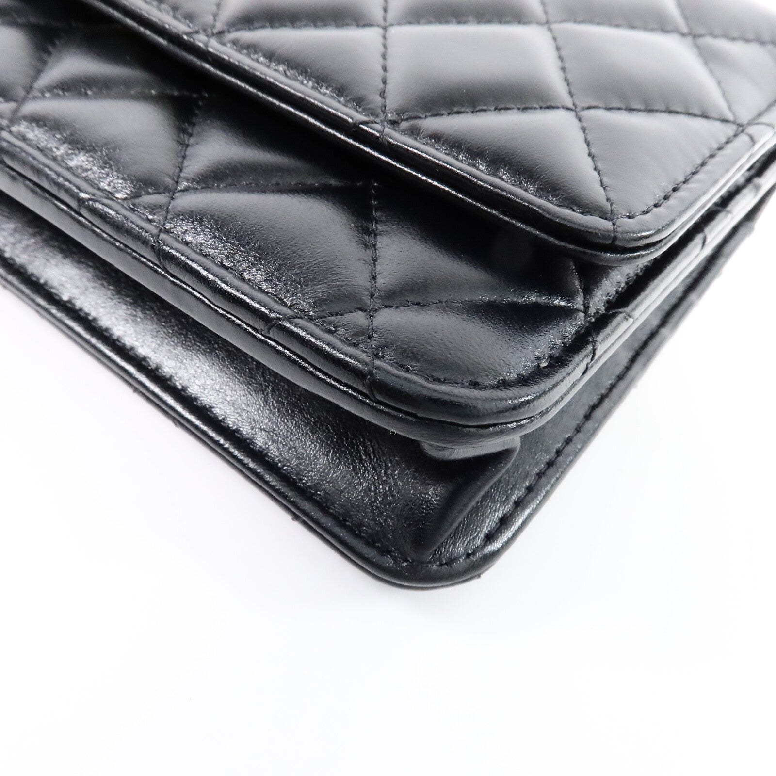 CHANEL 羊皮皮革Wallet On Chain With Handle鏈帶手挽肩背兩用袋