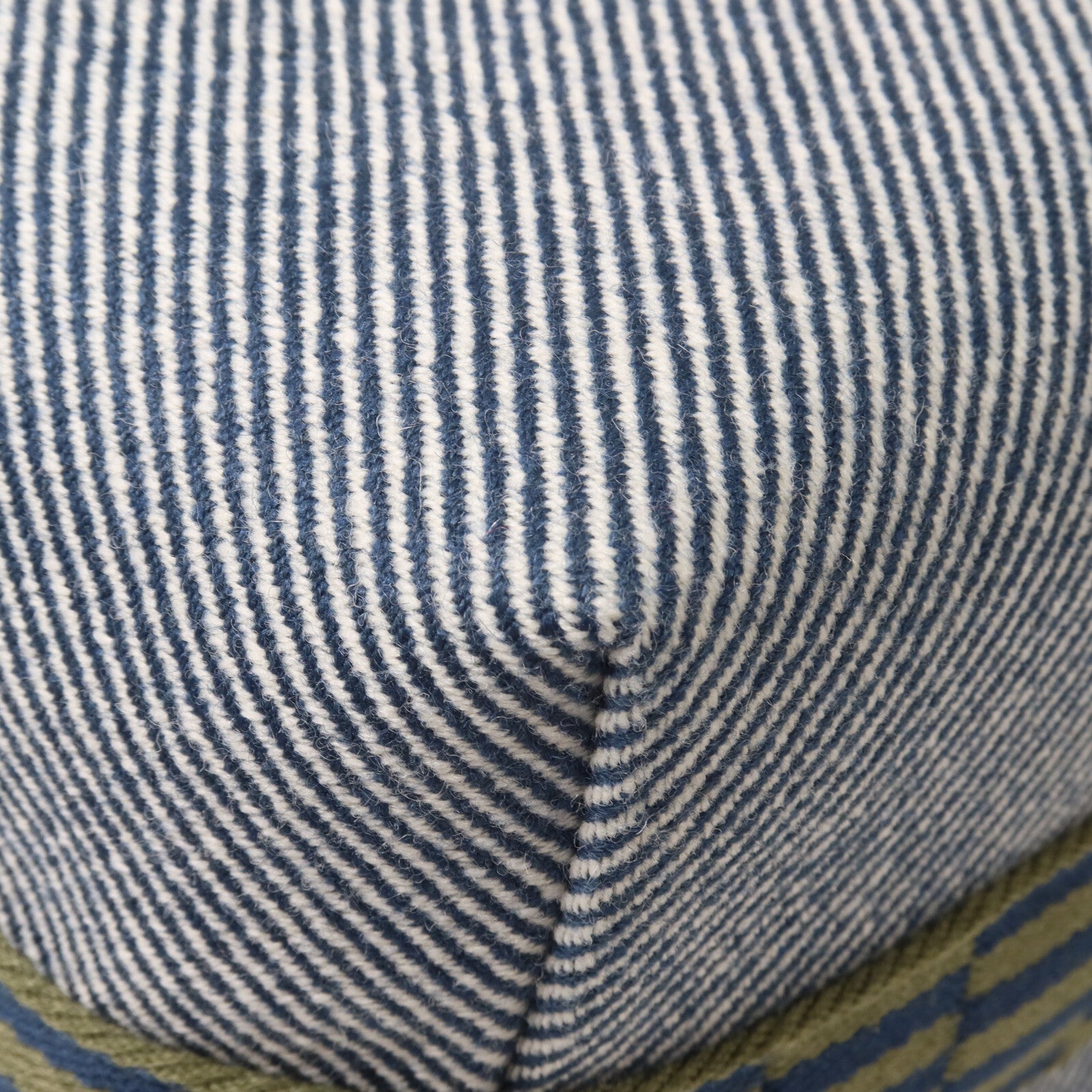 HERMES 羊毛/帆布Bride a Brac GM手挽袋Bleu Abysse