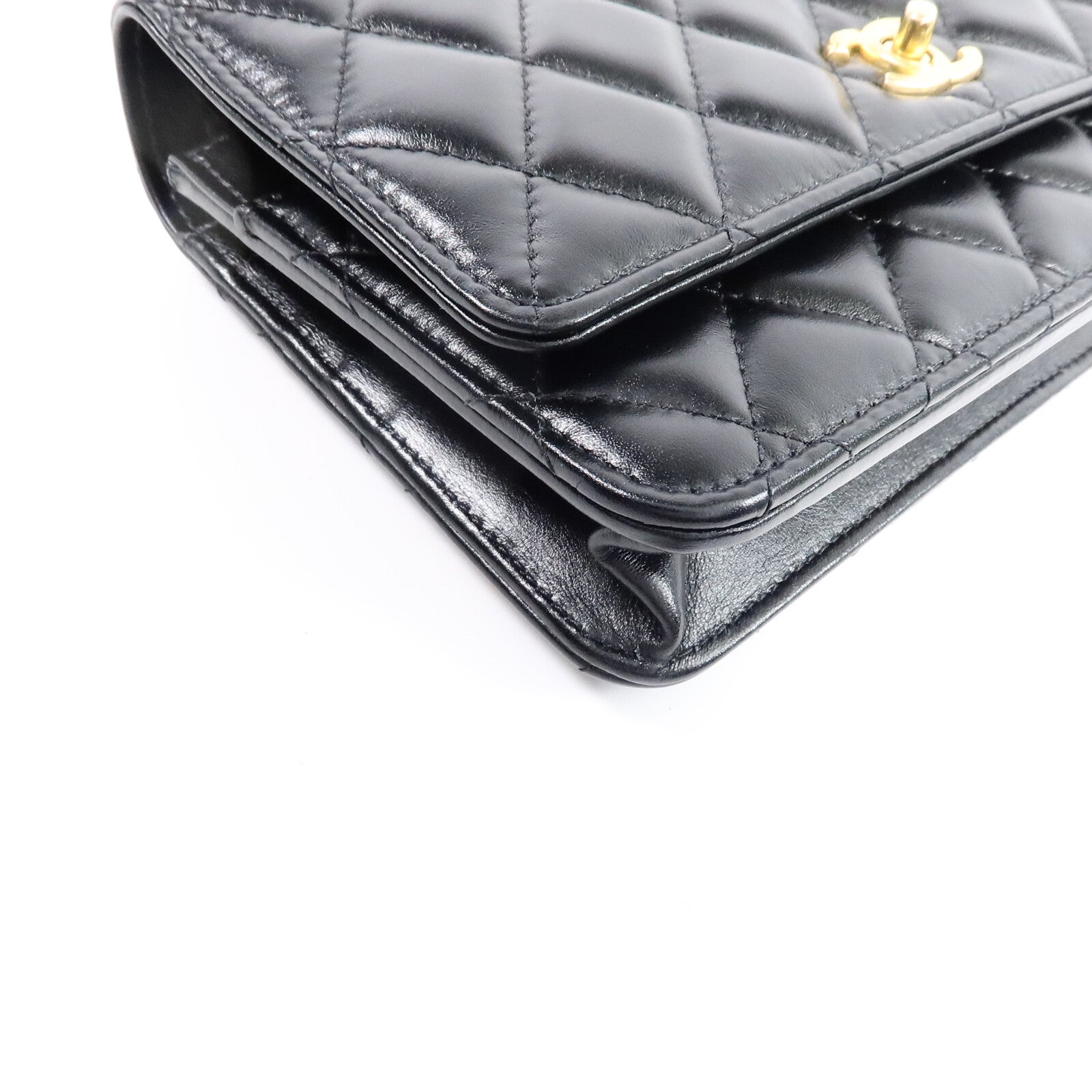 CHANEL 羊皮皮革Wallet On Chain With Handle鏈帶手挽肩背兩用袋