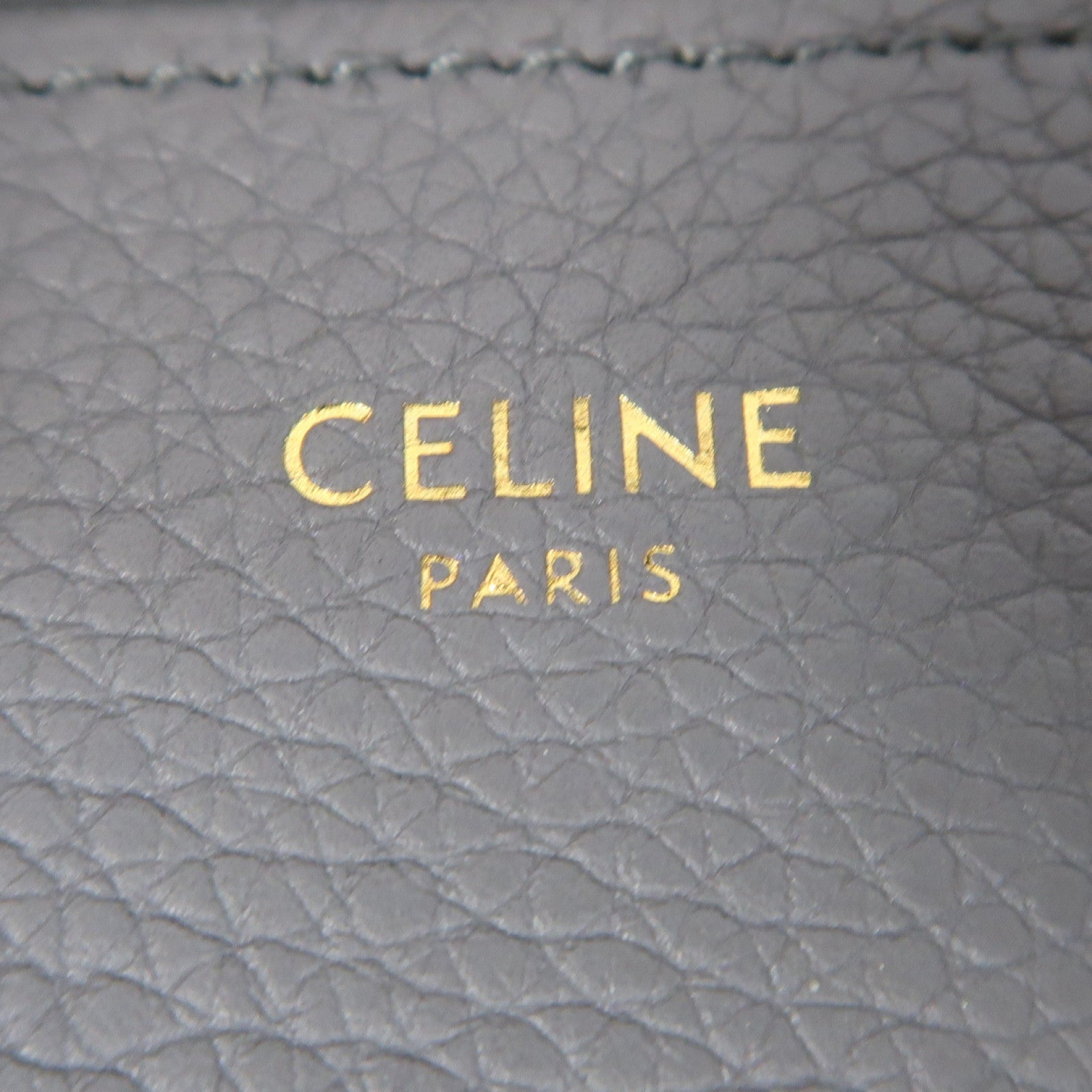 CELINE 【激減優惠】牛皮皮革Micro Luggage金扣手挽袋灰色