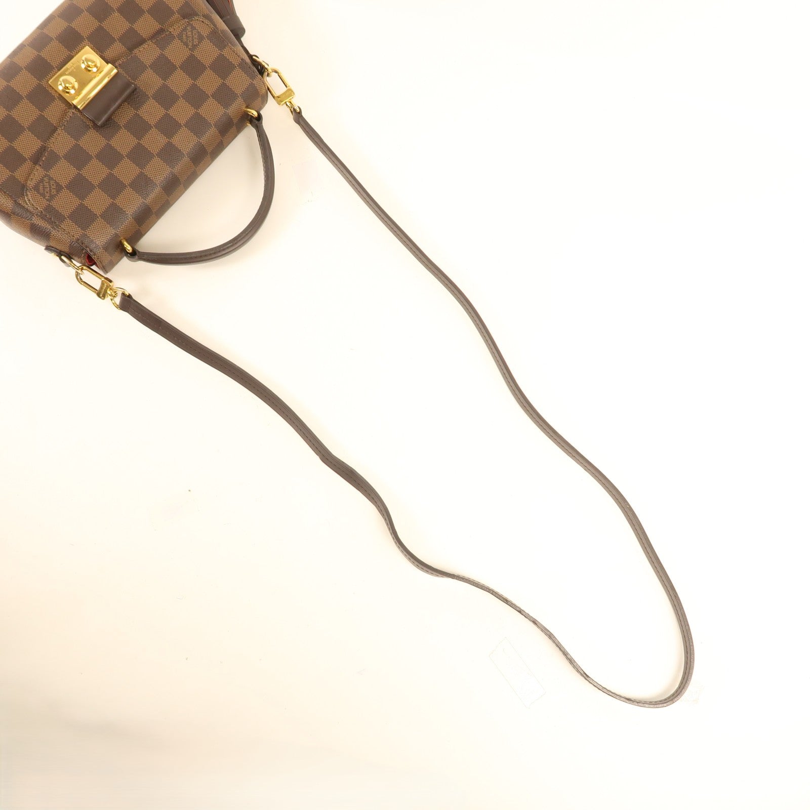 LOUIS VUITTON Damier Croisette金扣手挽肩背兩用袋
