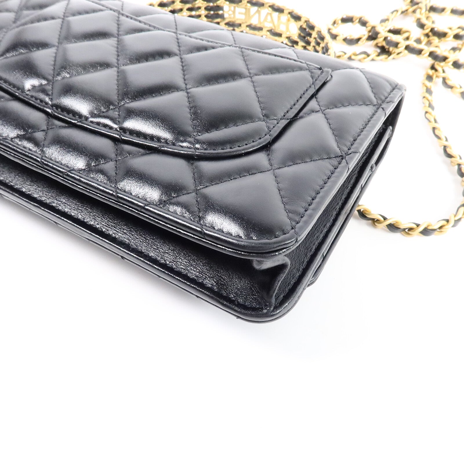CHANEL 羊皮皮革Wallet On Chain With Handle鏈帶手挽肩背兩用袋