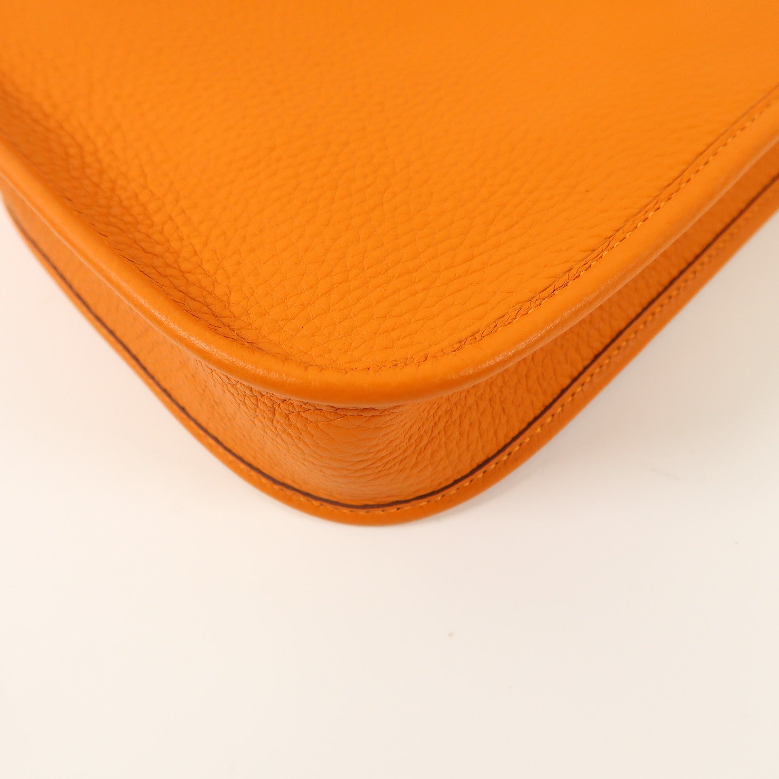 HERMES Clemence皮革Evelyne TPM金扣肩背袋93 Orange