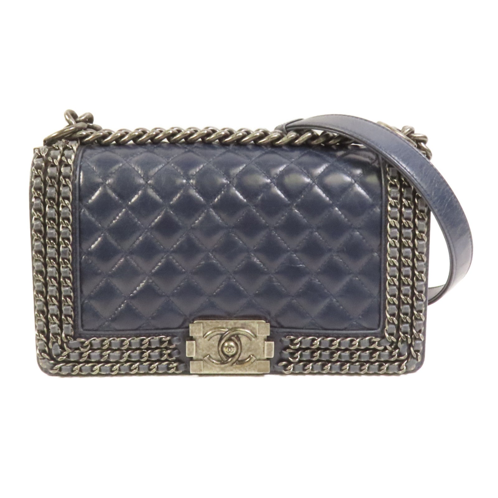 CHANEL 牛皮皮革Boy 25肩背袋