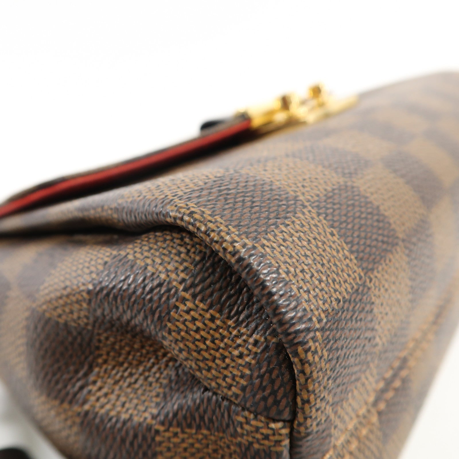 LOUIS VUITTON Damier Croisette金扣手挽肩背兩用袋
