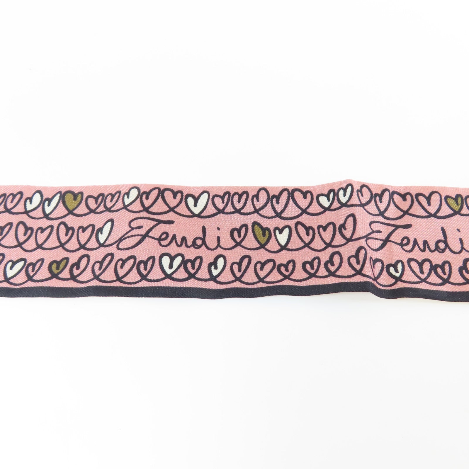 FENDI 【激減優惠】絲質Scarf絲巾粉紅色/黑色/啡色