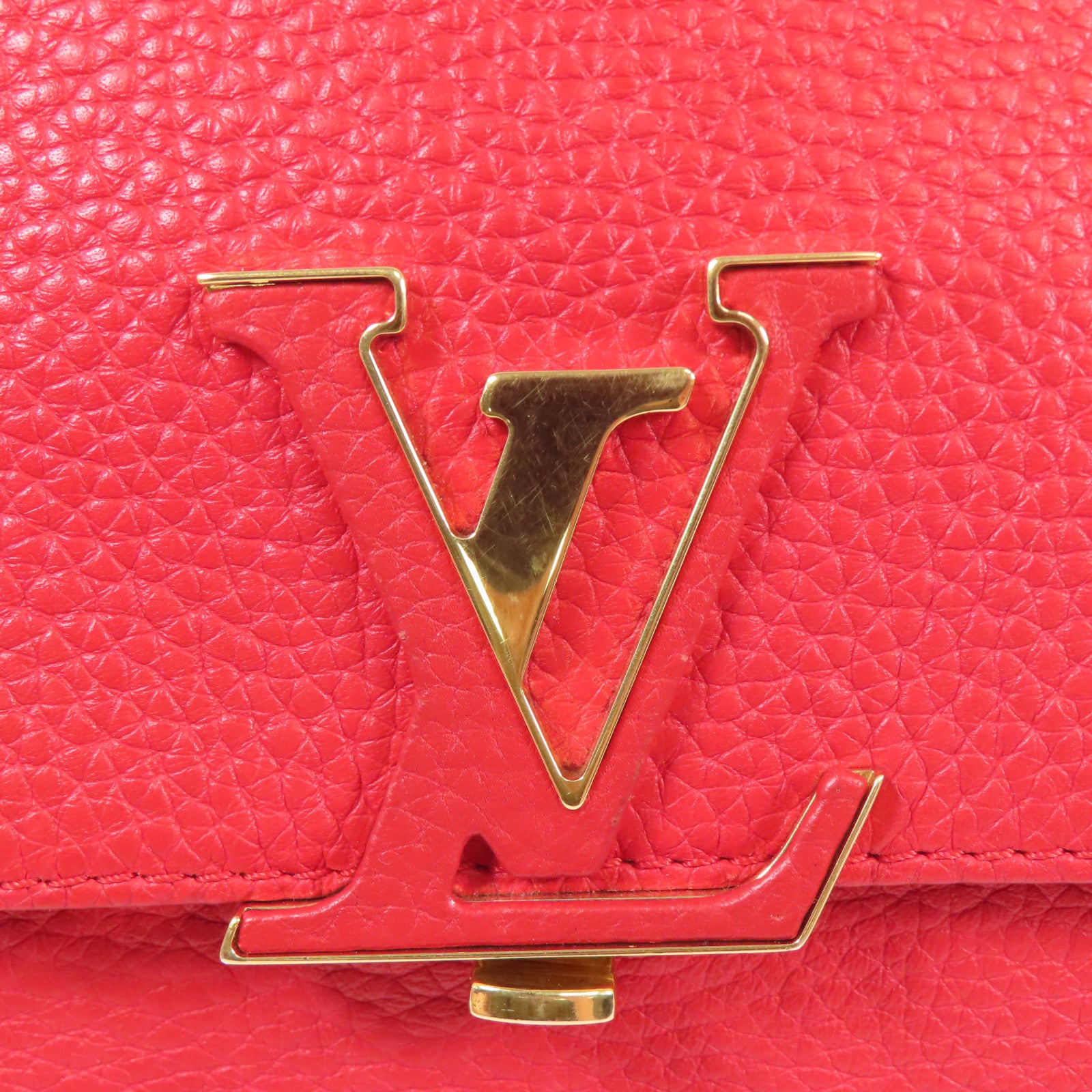 LOUIS VUITTON Taurillon Volta金扣手挽肩背兩用袋