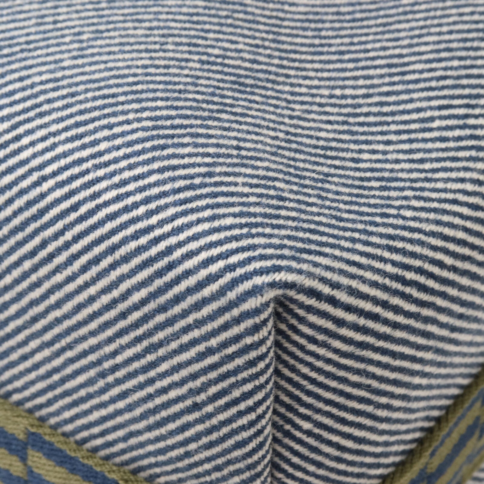 HERMES 羊毛/帆布Bride a Brac GM手挽袋Bleu Abysse