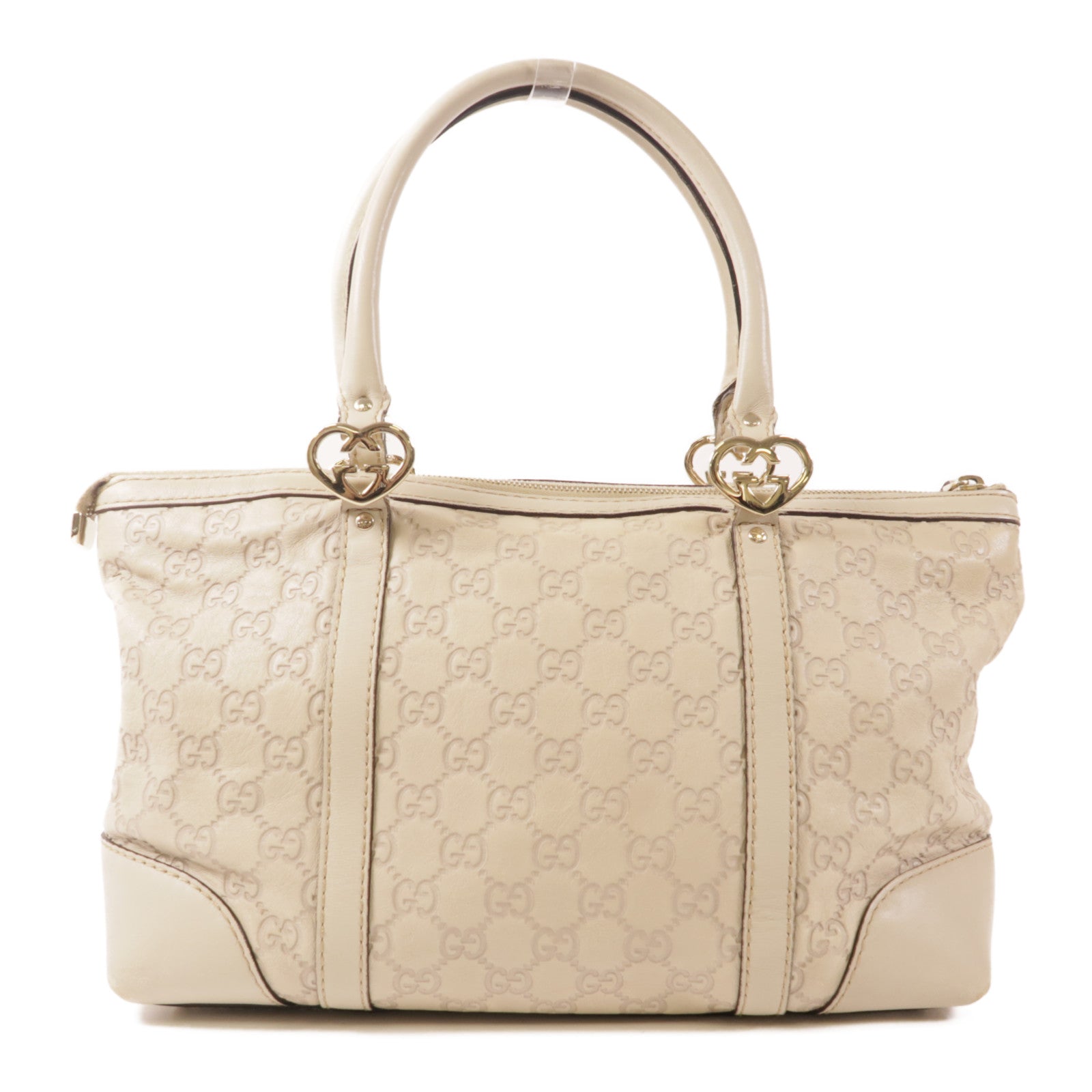 GUCCI 牛皮皮革Hand Bag銀扣手挽袋