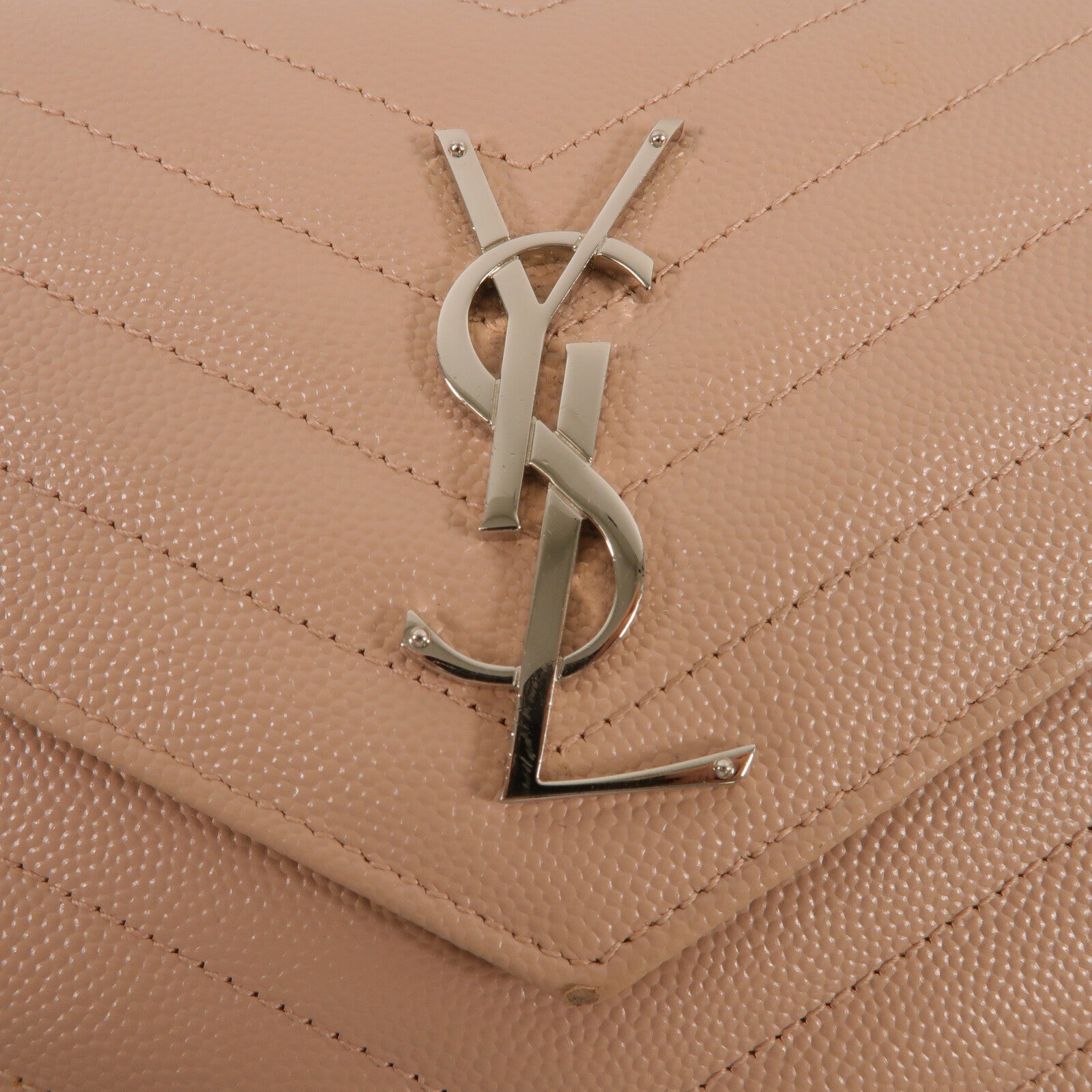 SAINT LAURENT 牛皮皮革Cassandre Envelope鏈帶肩背袋