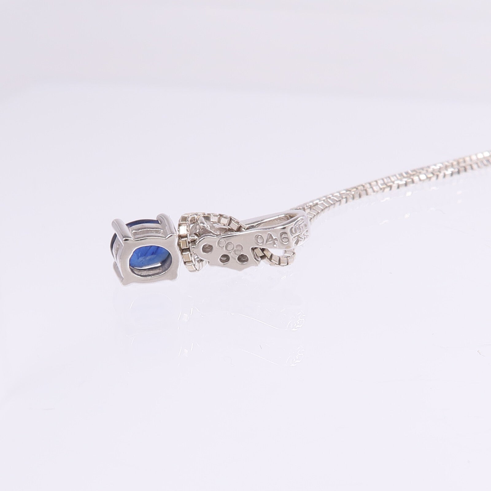 JEWELRY 【激減優惠】18K白金Sapphire Diamond Necklace藍寶石/鑽石項鍊
