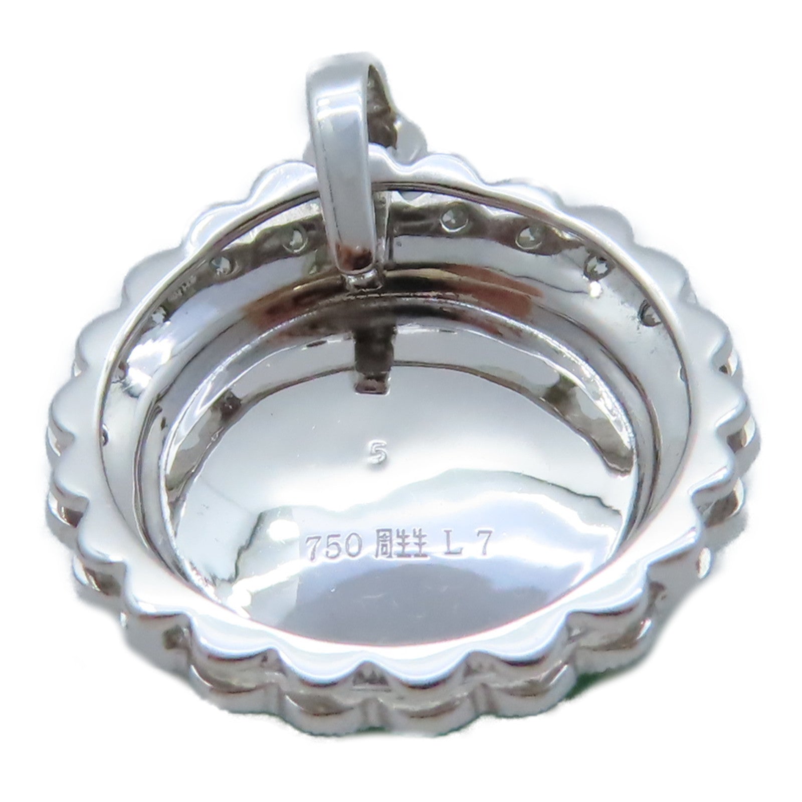 JEWELRY 18K白金Jade 5.0g翡翠吊墜