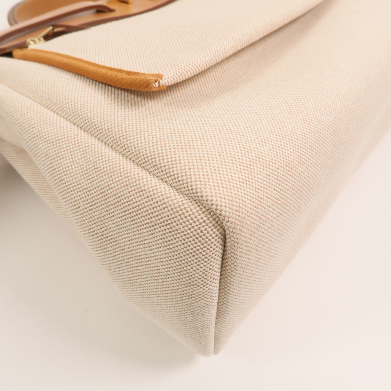 HERMES 帆布Herbag PM手挽肩背兩用袋Orange Mecano/Beige
