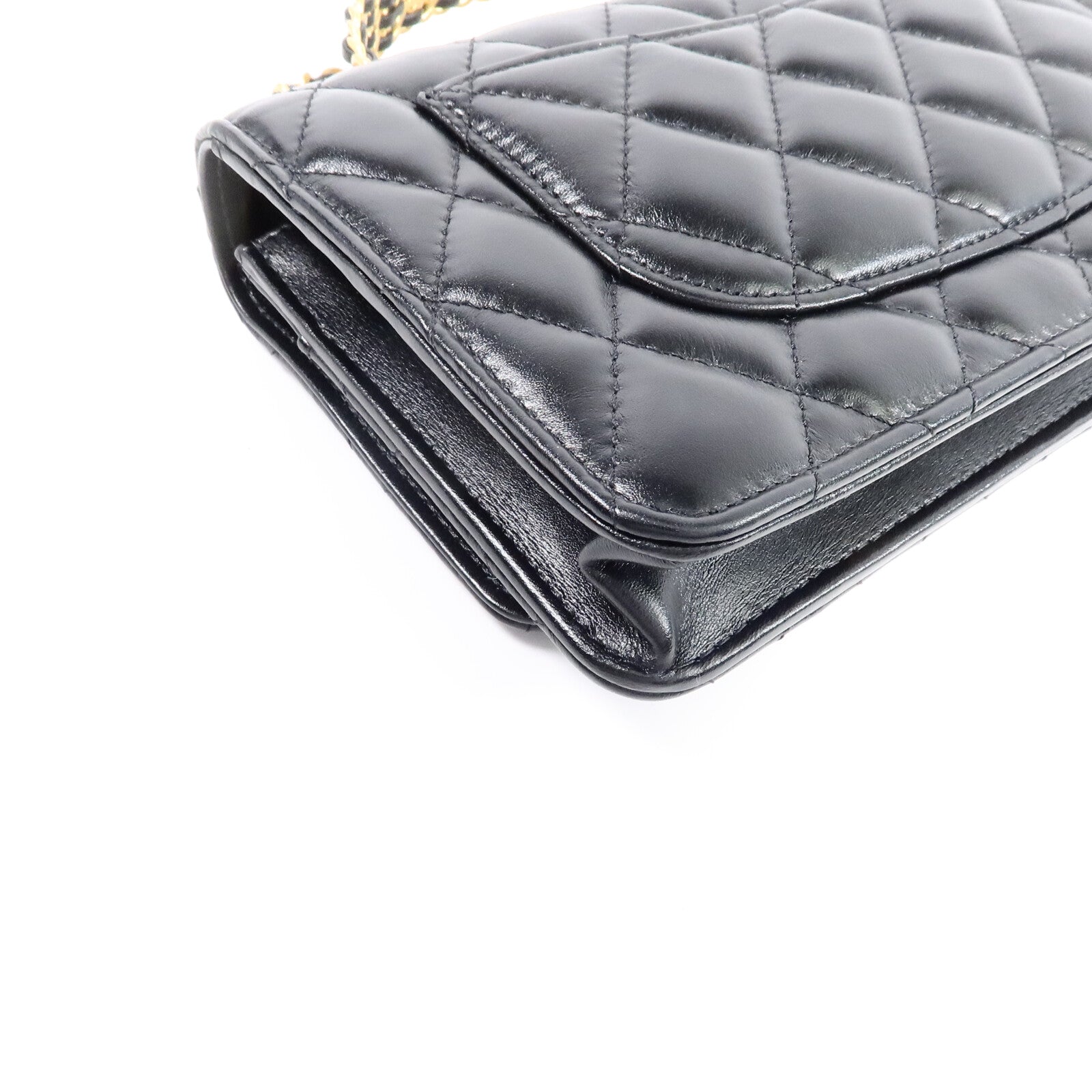 CHANEL 羊皮皮革Wallet On Chain With Handle鏈帶手挽肩背兩用袋