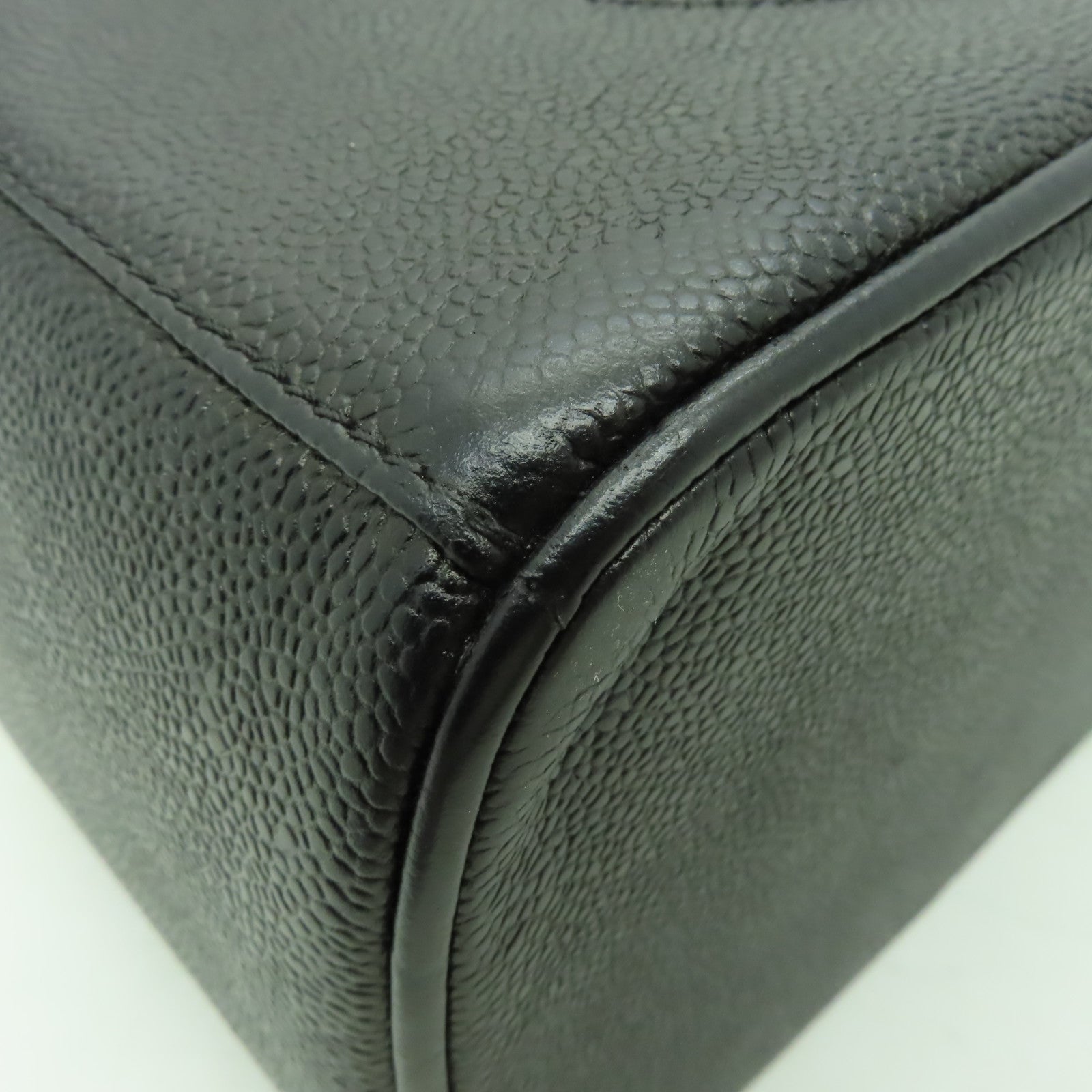 CHANEL 【清倉大減價】Caviar皮革Vanity 2way Shoulder Bag金扣手挽肩背兩用袋黒色