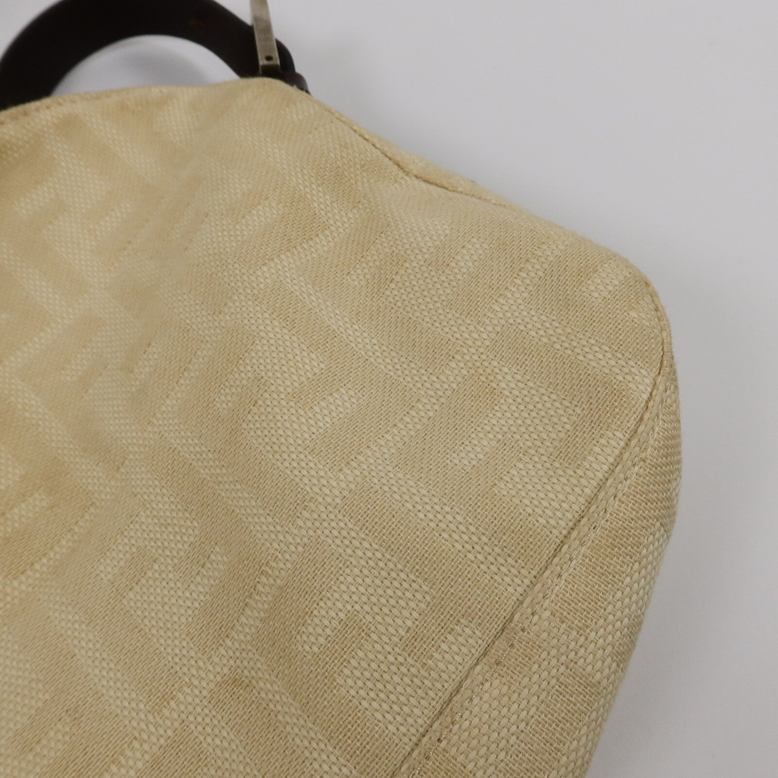 FENDI 帆布/牛皮皮革Zucca Double Flap Mamma肩背袋