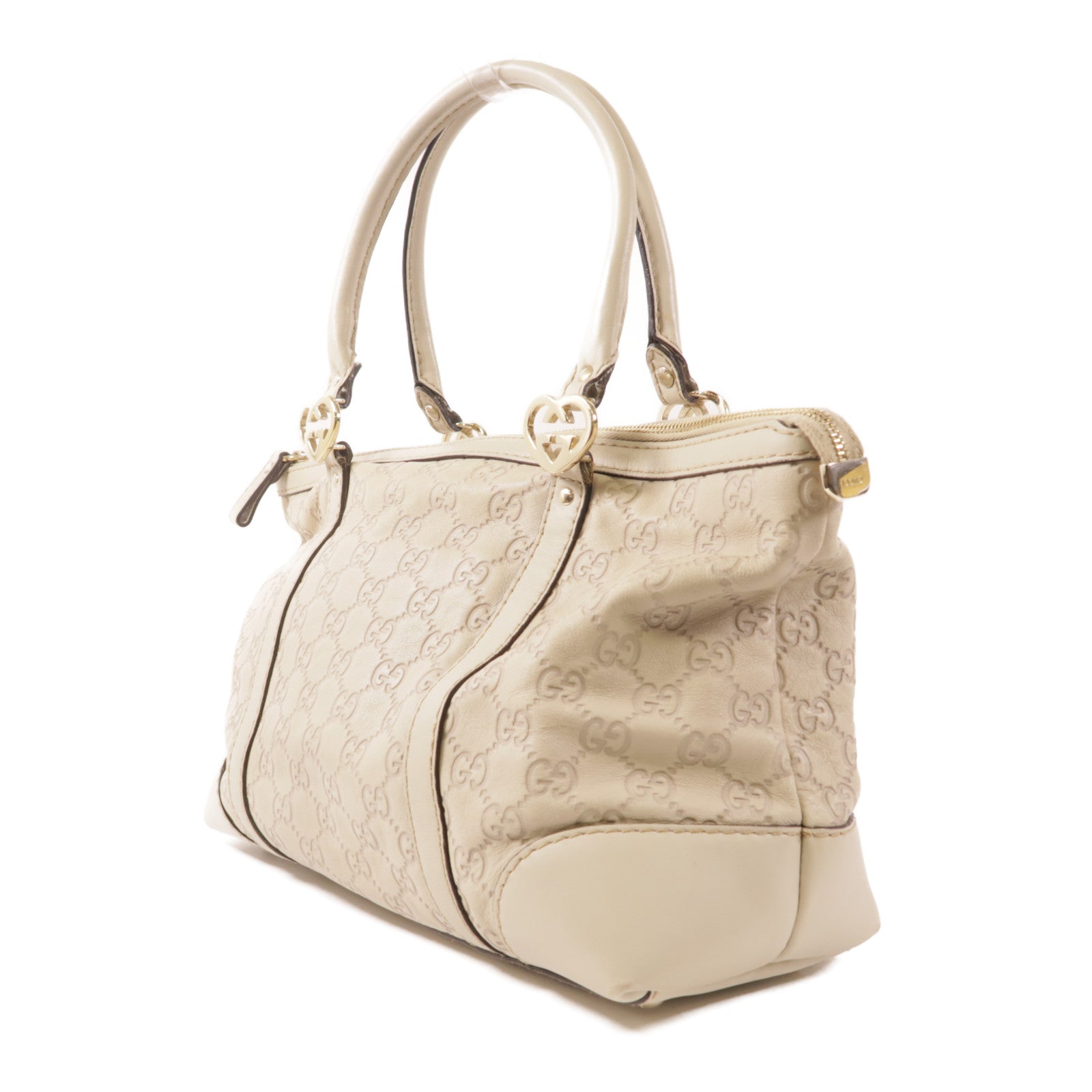 GUCCI 牛皮皮革Hand Bag銀扣手挽袋
