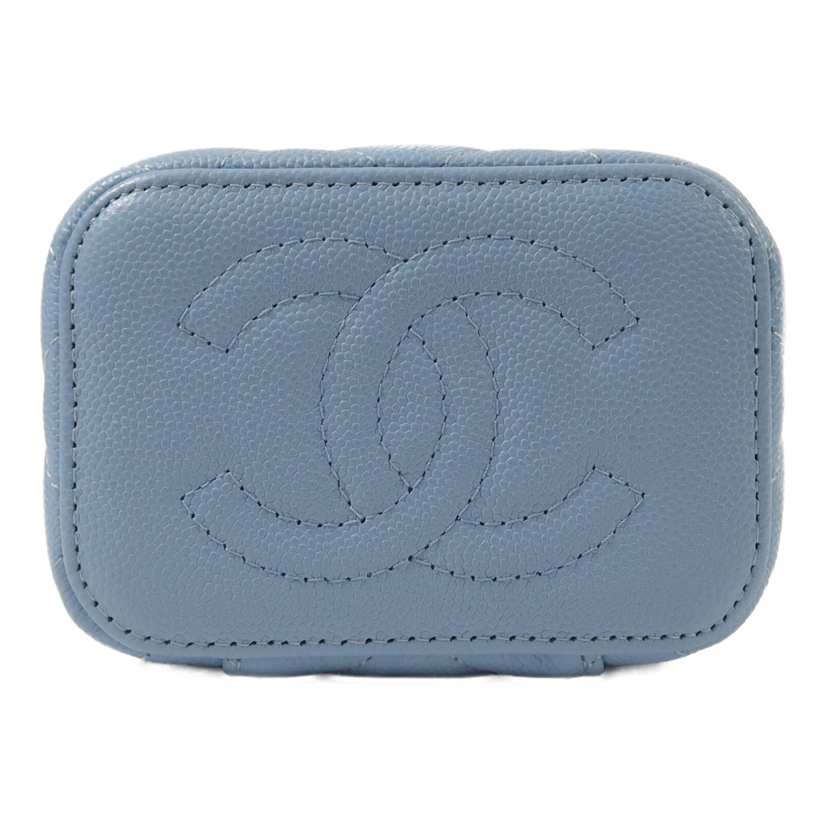 CHANEL 牛皮皮革Mini Vanity Case鏈帶肩背袋