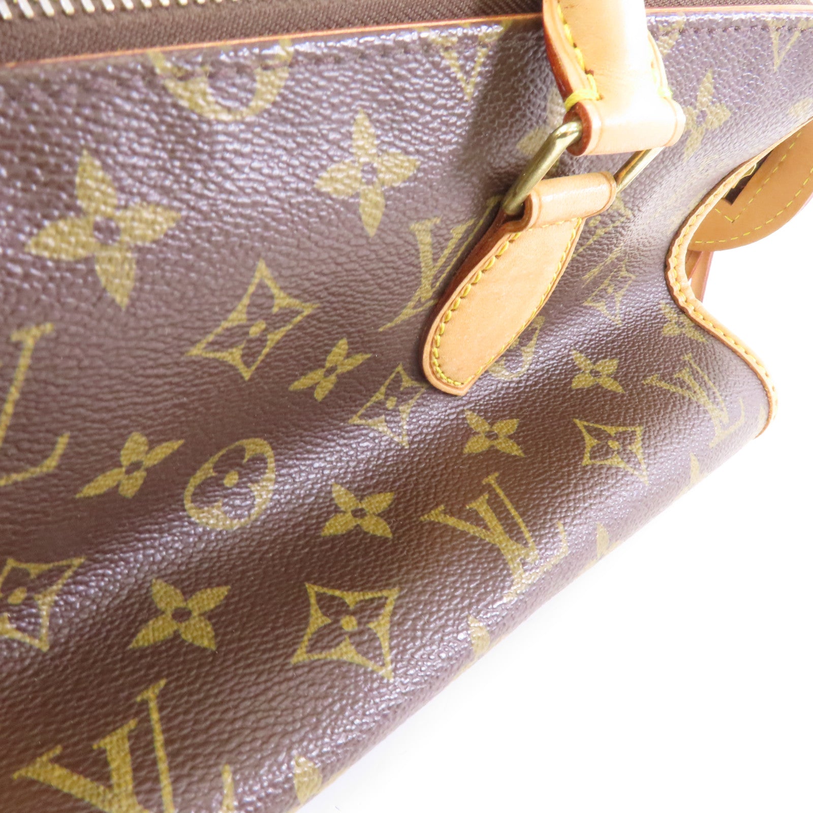 LOUIS VUITTON Monogram Popincourt金扣手挽袋棕色