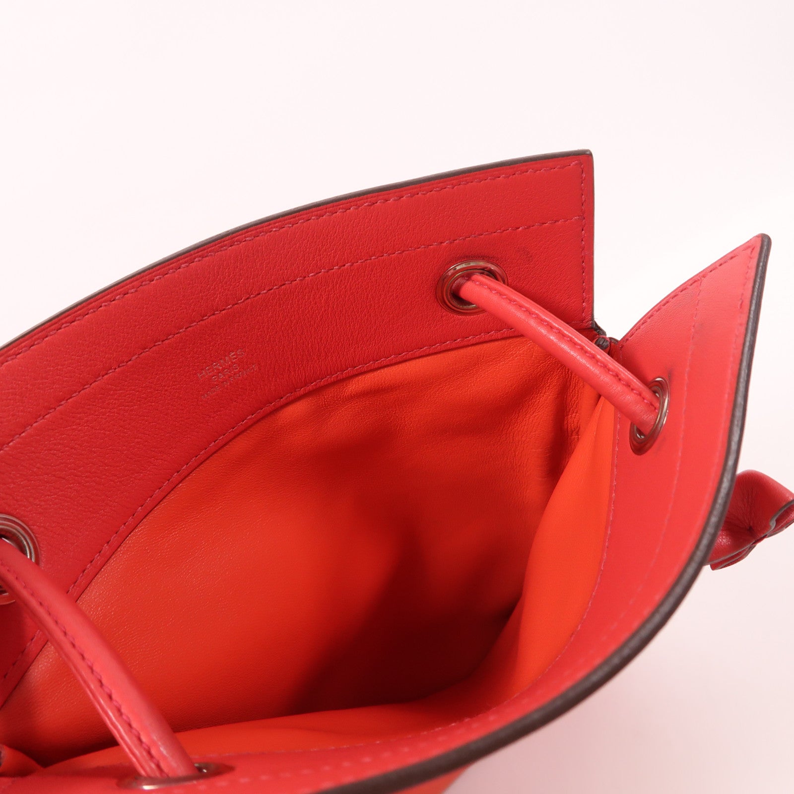 HERMES PHW Aline Mini Shoulder Bag Veau Swift Leather Rouge de Coeur Red