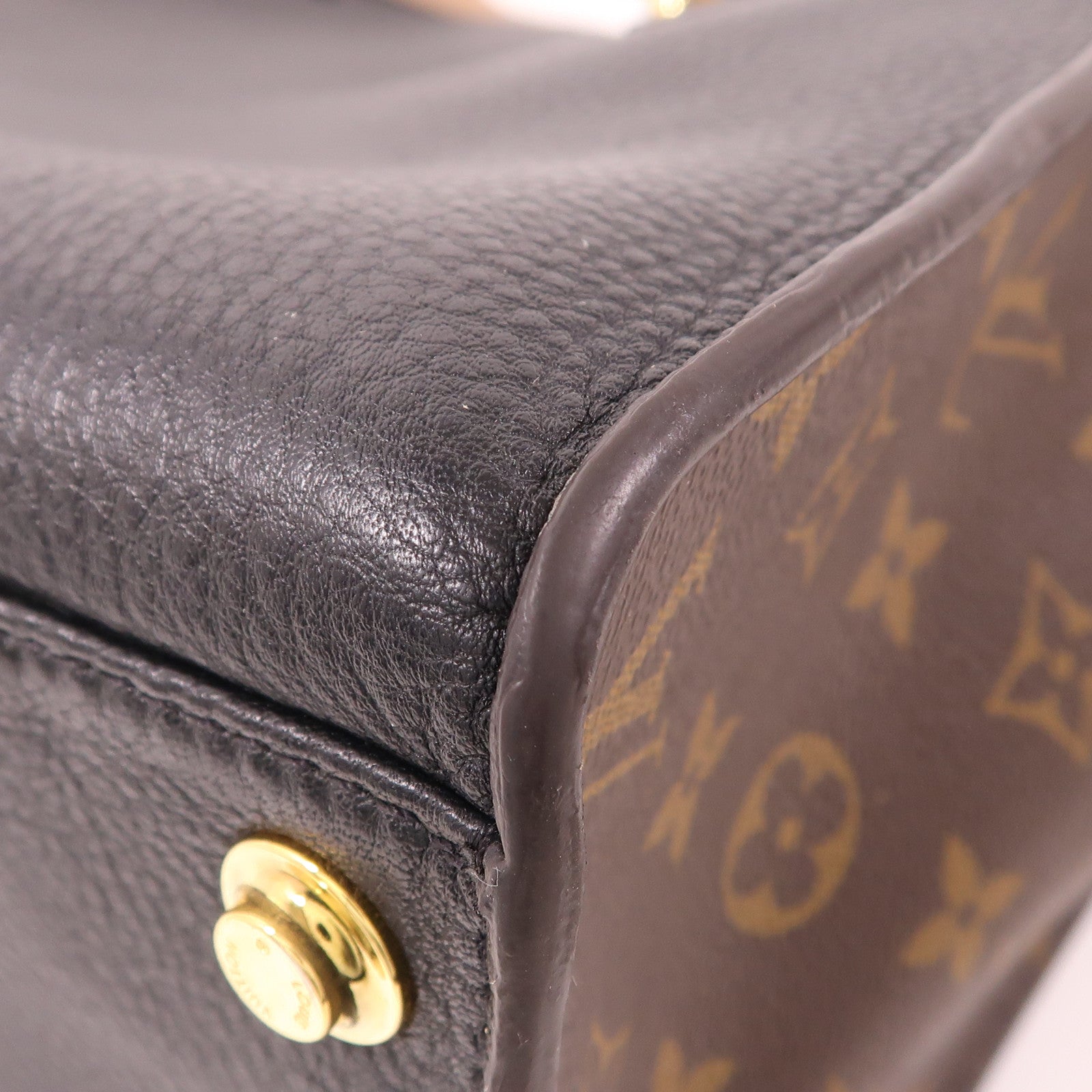 LOUIS VUITTON 【激減優惠】Monogram/牛皮皮革On My Side MM金扣手挽肩背兩用袋