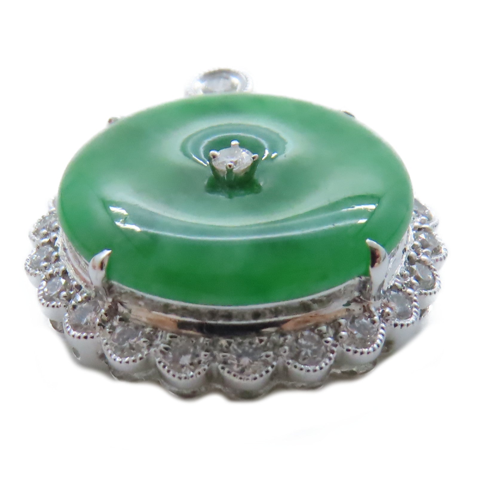 JEWELRY 18K白金Jade 5.0g翡翠吊墜