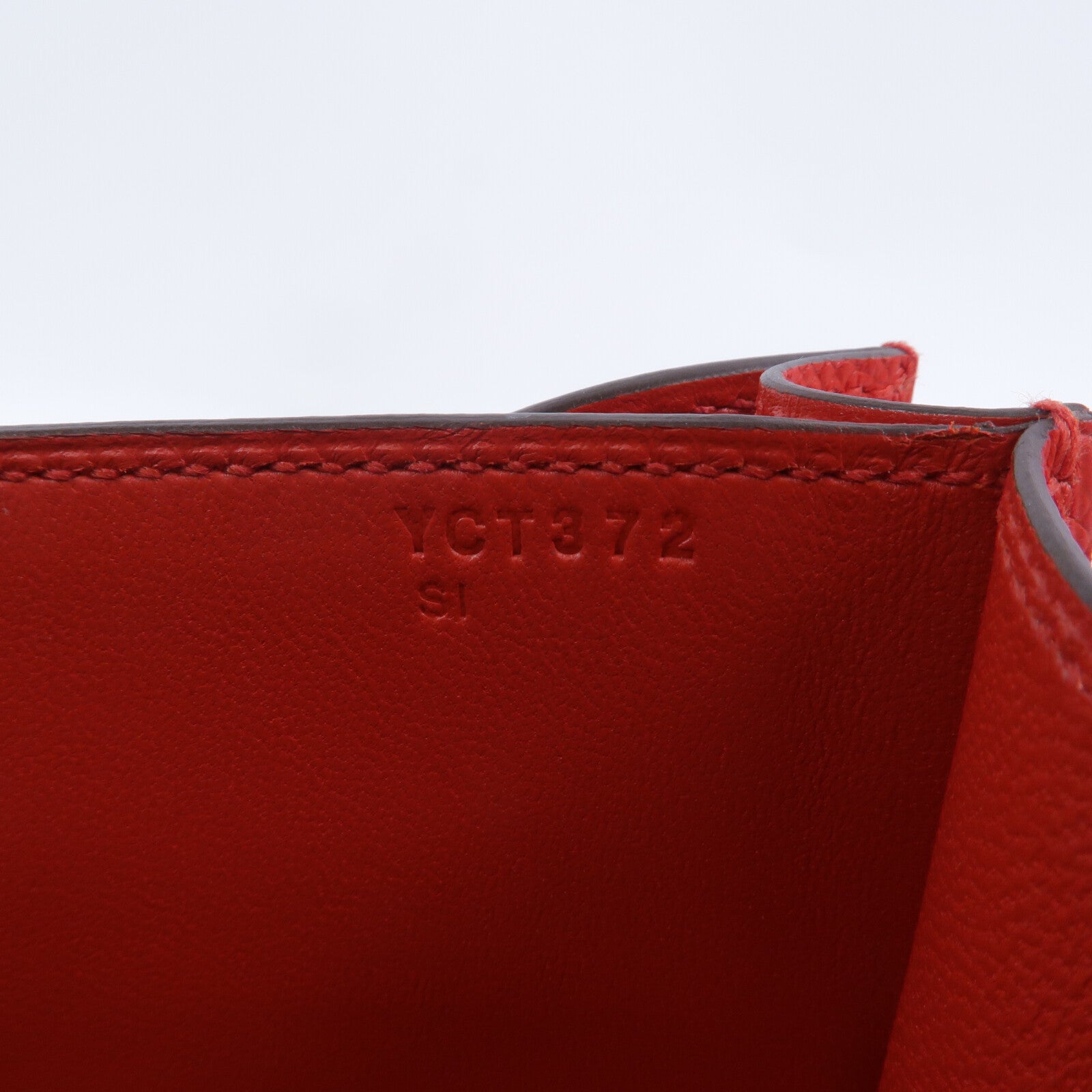 HERMES Epsom皮革Constance Mini肩背袋Rouge Tomate