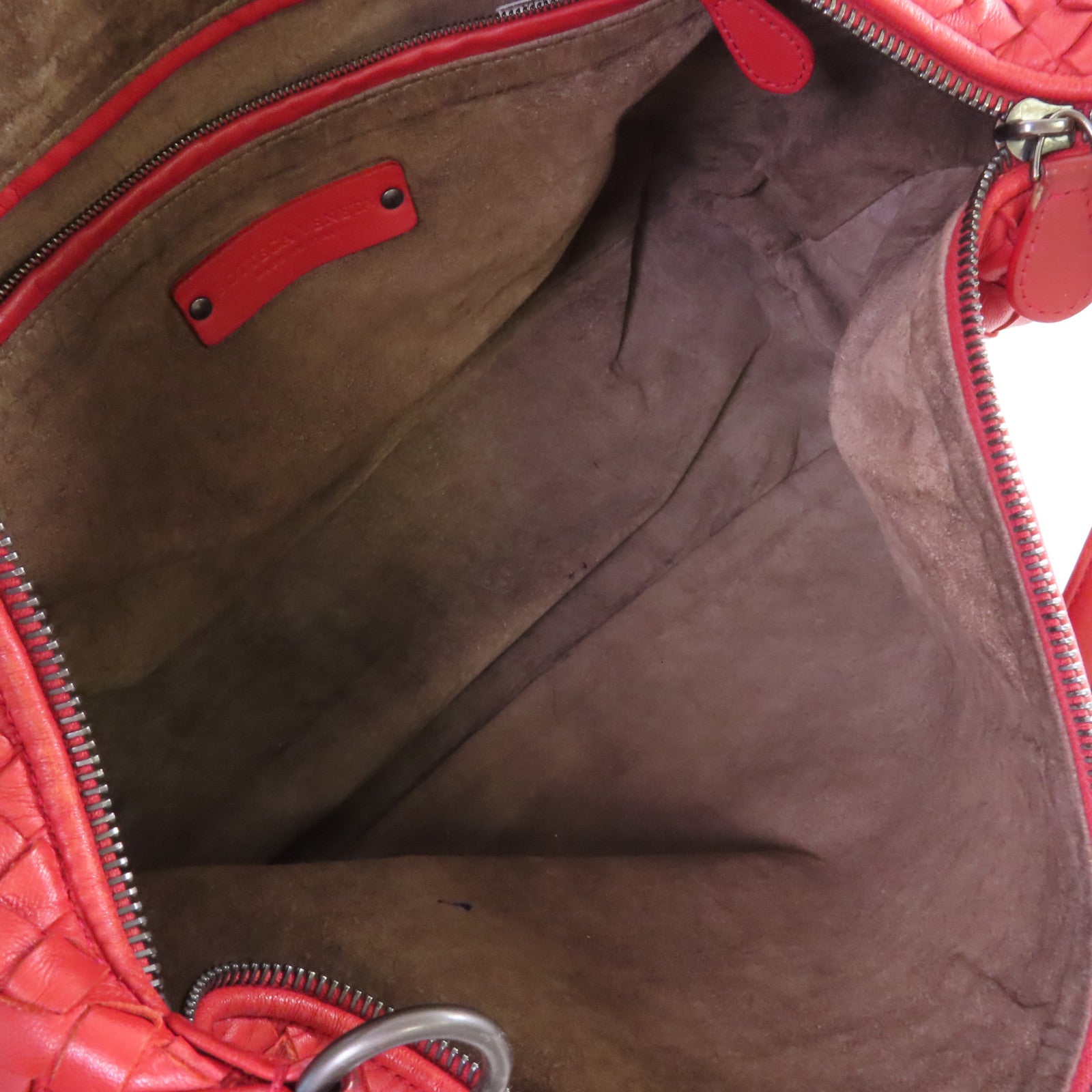 BOTTEGA VENETA 織紋皮革Shoulder Bag肩背袋紅色