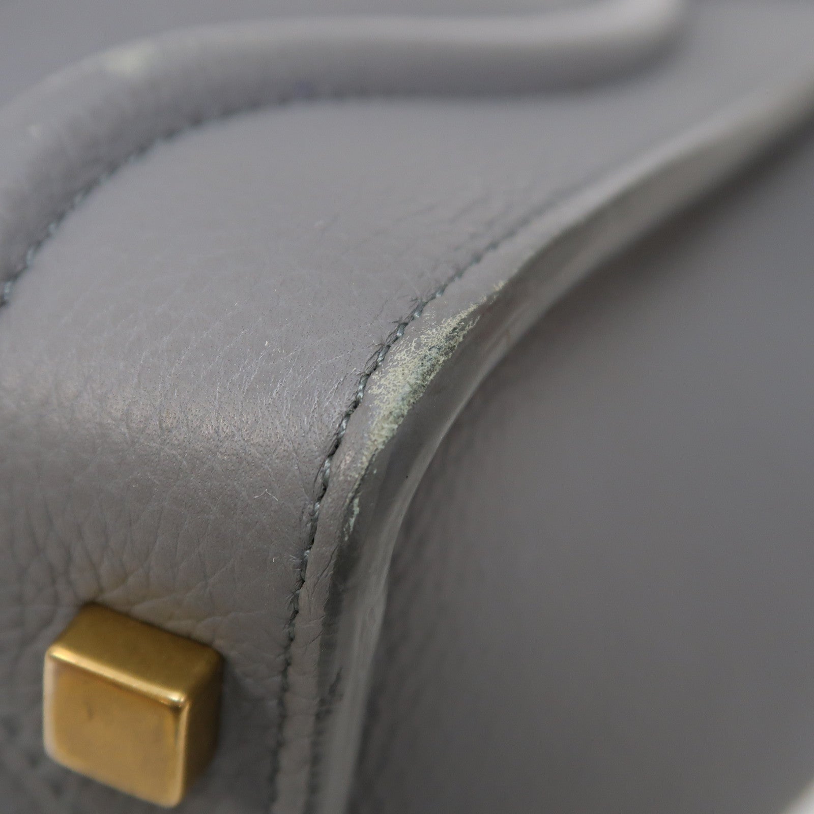 CELINE 【激減優惠】牛皮皮革Micro Luggage金扣手挽袋灰色