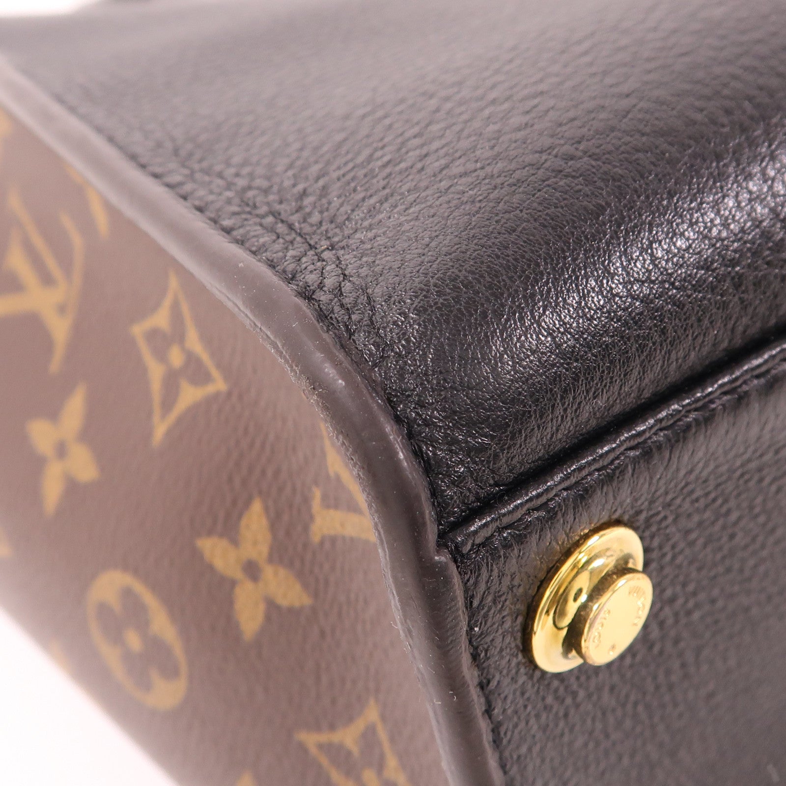LOUIS VUITTON 【激減優惠】Monogram/牛皮皮革On My Side MM金扣手挽肩背兩用袋