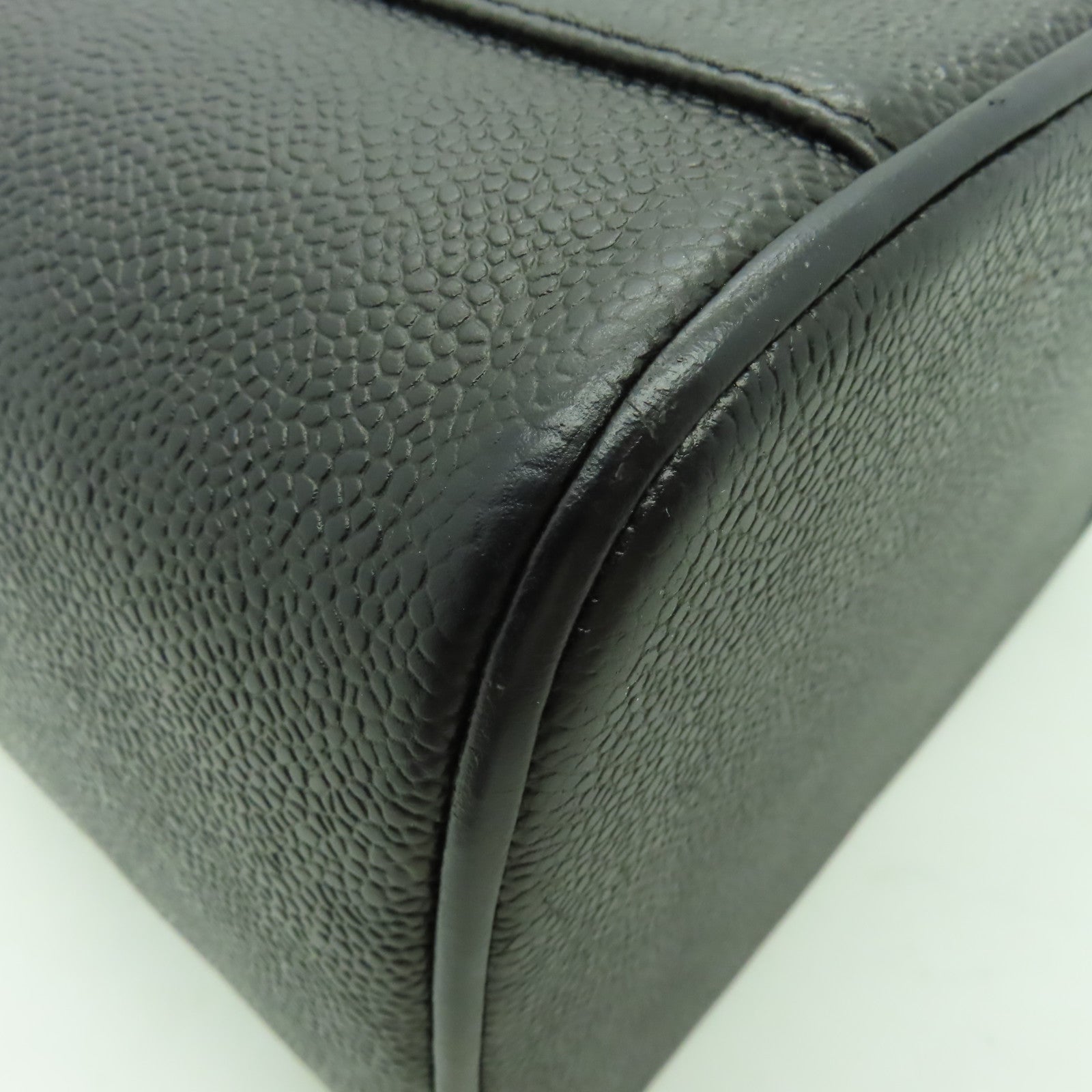 CHANEL 【清倉大減價】Caviar皮革Vanity 2way Shoulder Bag金扣手挽肩背兩用袋黒色