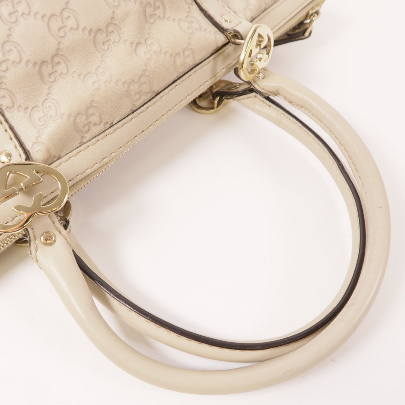 GUCCI 牛皮皮革Hand Bag銀扣手挽袋