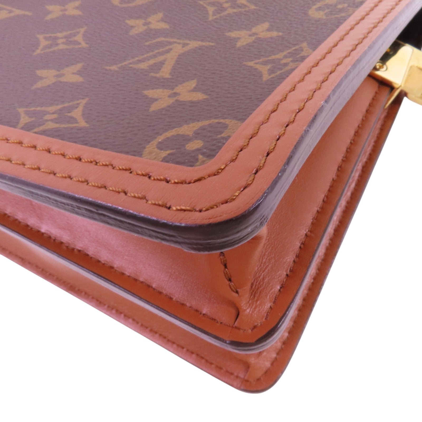 LOUIS VUITTON Monogram Reverse Mini Dauphine金扣肩背袋