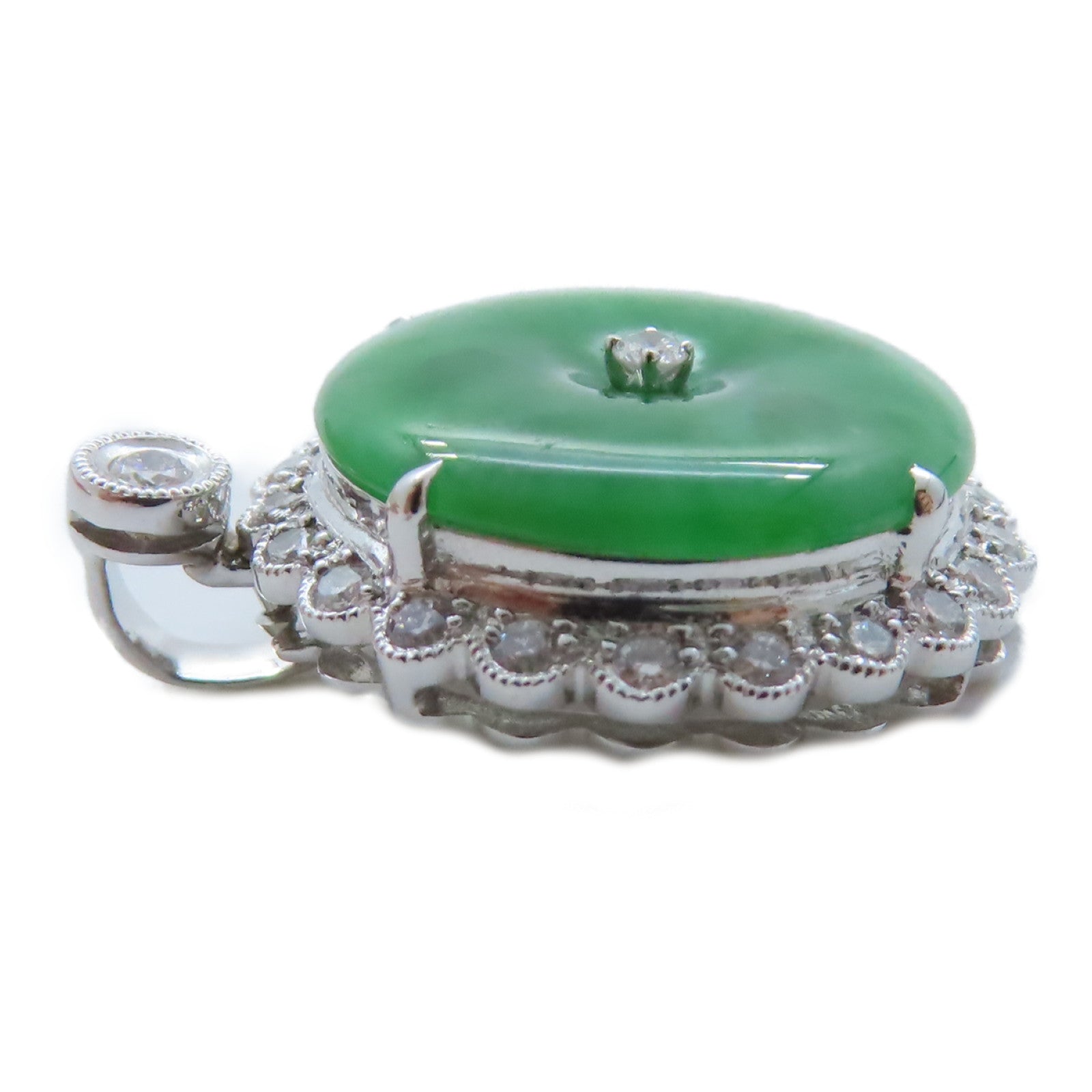 JEWELRY 18K白金Jade 5.0g翡翠吊墜