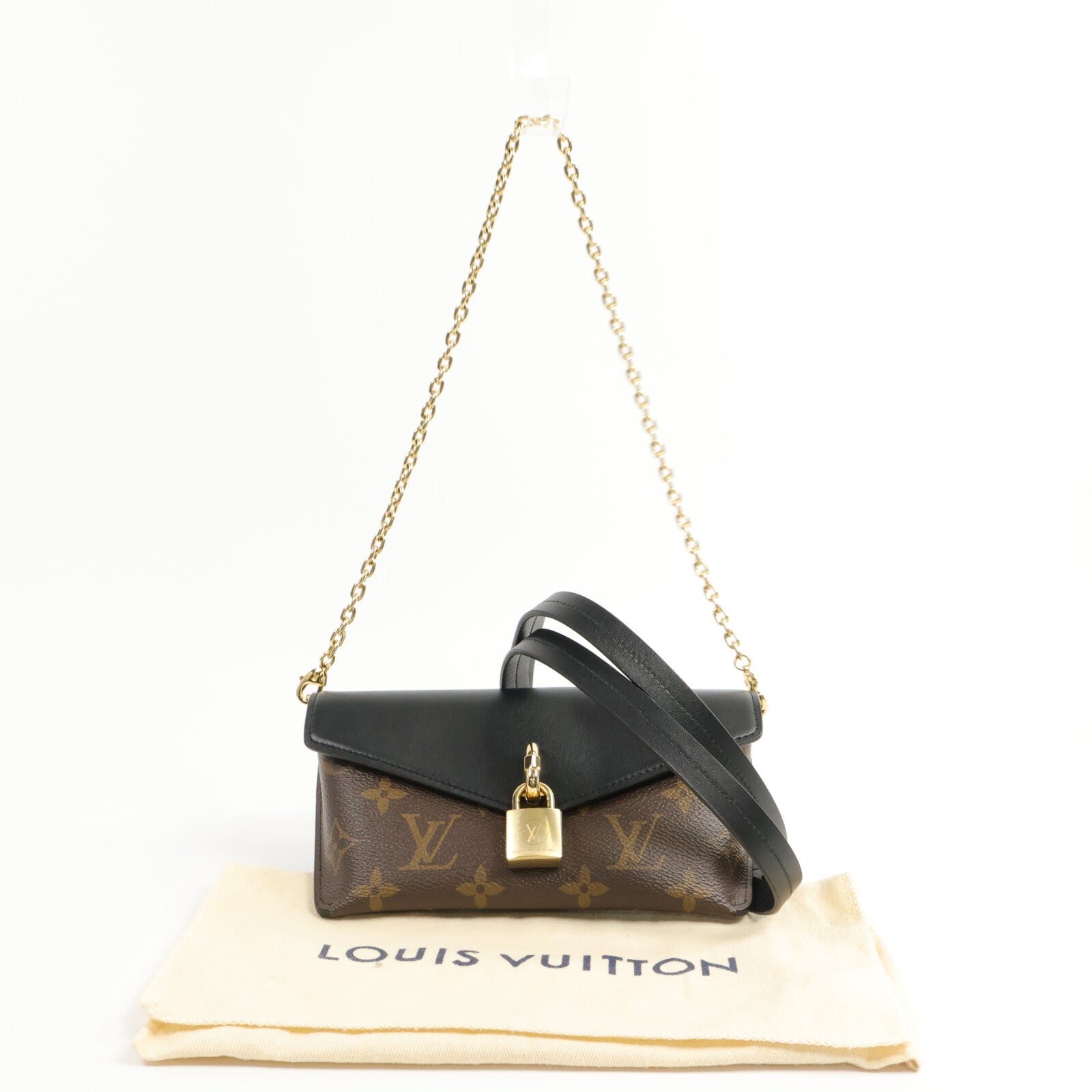 LOUIS VUITTON Monogram Padlock On Strap手挽肩背兩用袋