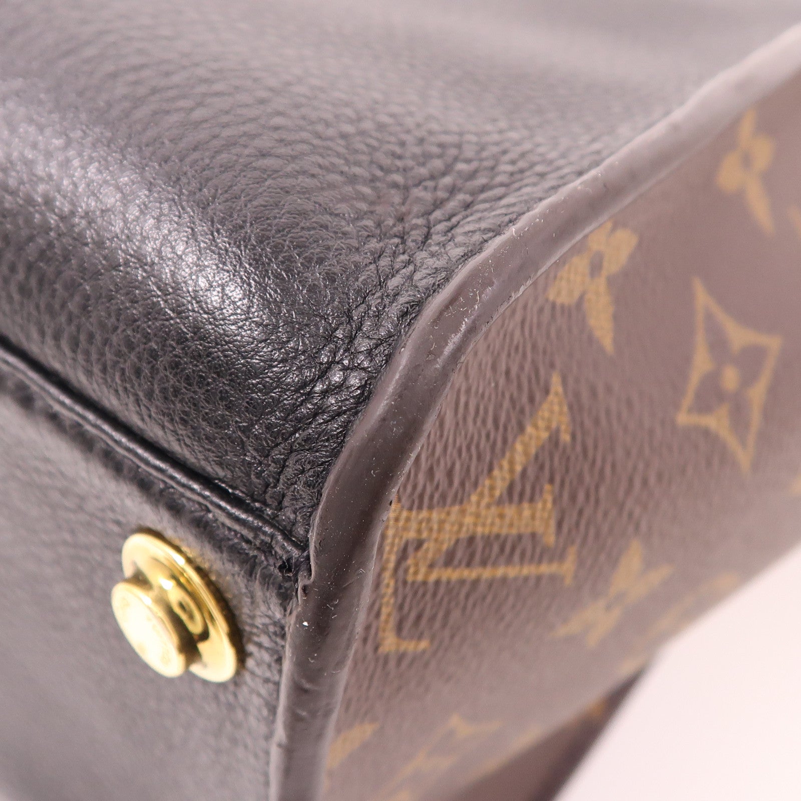 LOUIS VUITTON 【激減優惠】Monogram/牛皮皮革On My Side MM金扣手挽肩背兩用袋
