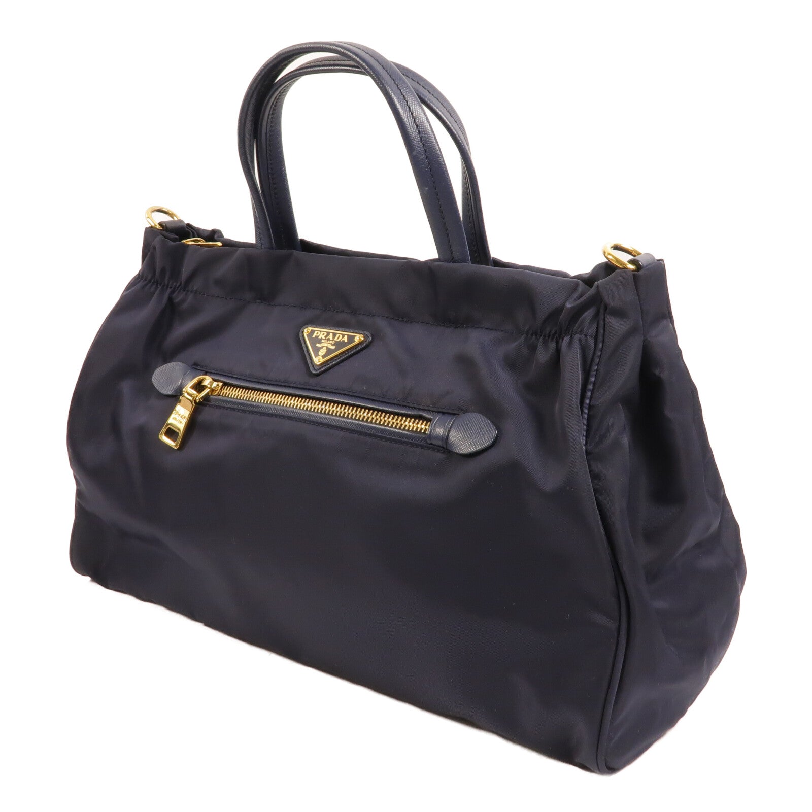 PRADA 尼龍/Saffiano皮革2 Way Shoulder Bag手挽肩背兩用袋