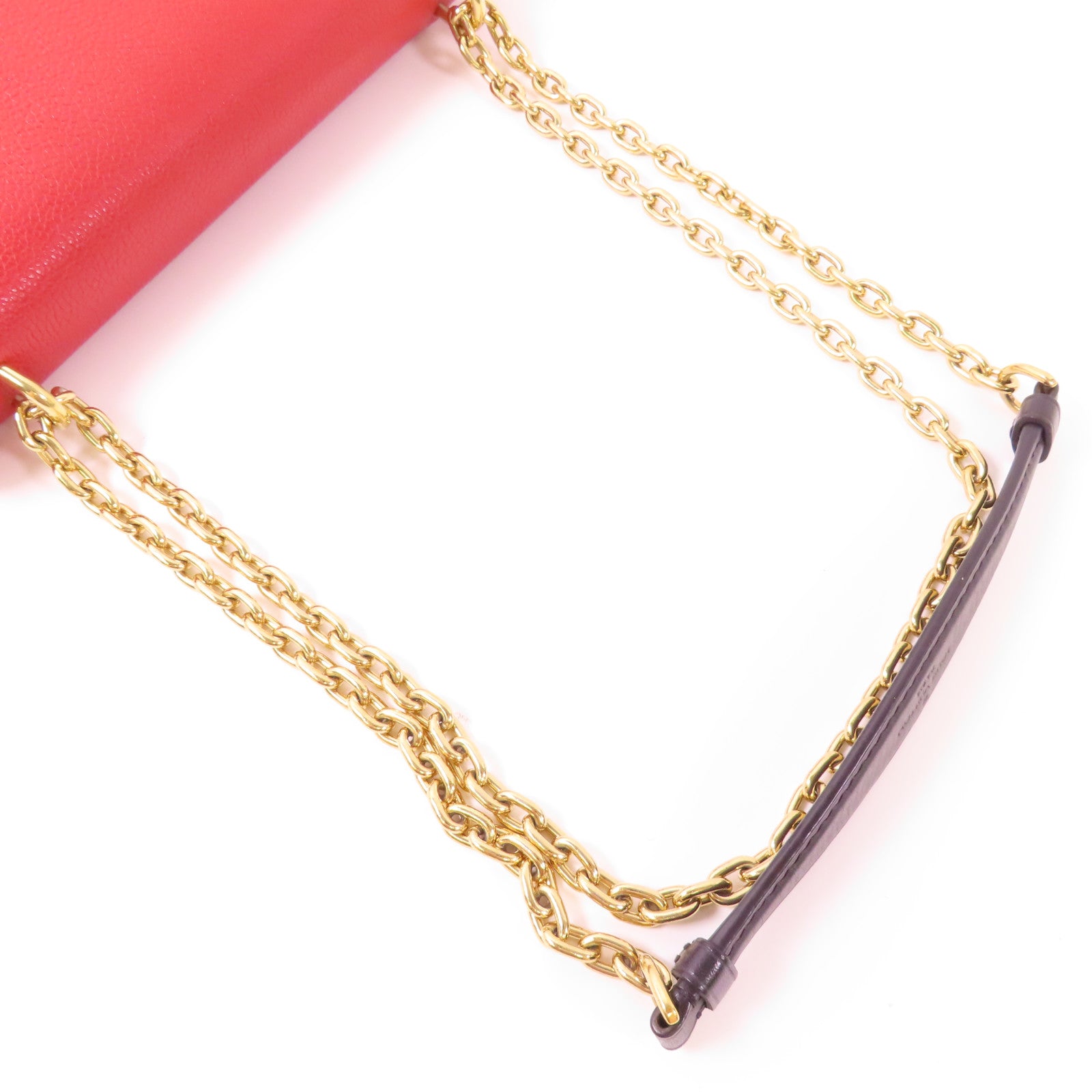 LOUIS VUITTON GHW Saint Placide Shoulder Bag M43713 Monogram Brown/Red