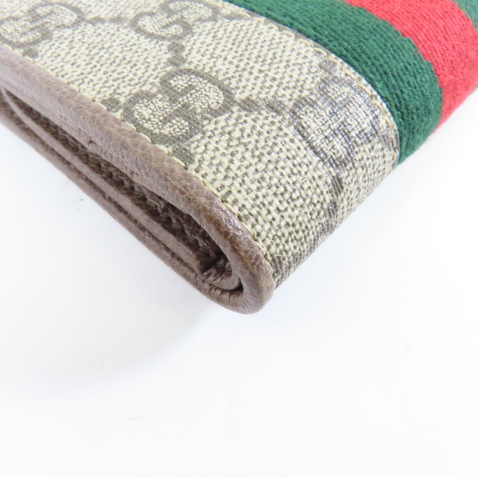 GUCCI 塗層帆布Ophidia Three Little Pigs Bi-fold Wallet金扣錢包啡色