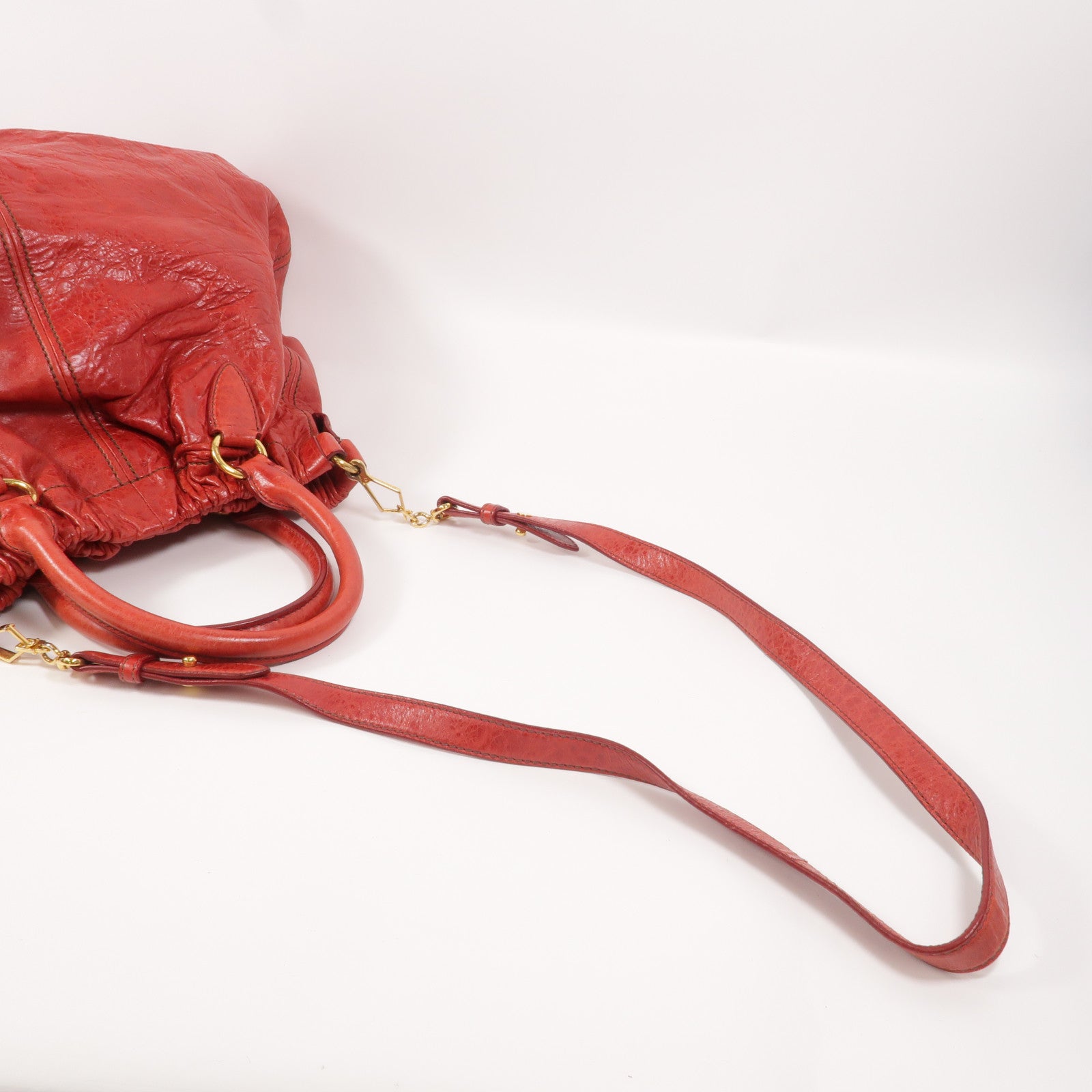 Miu Miu 牛皮皮革2 Way Shoulder手挽肩背兩用袋